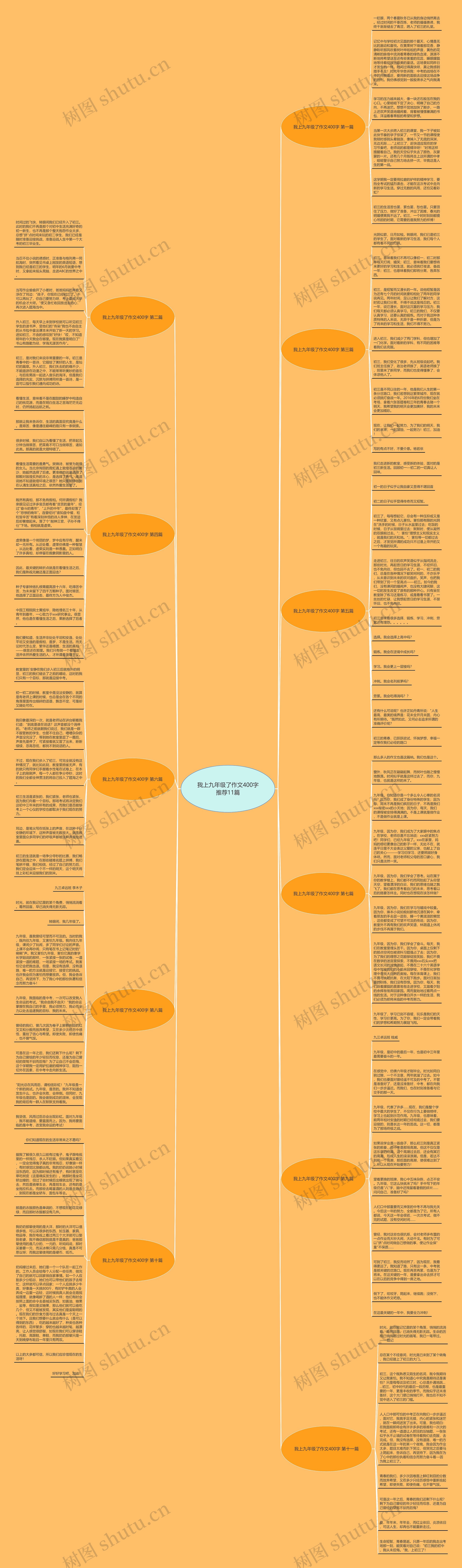 我上九年级了作文400字推荐11篇思维导图