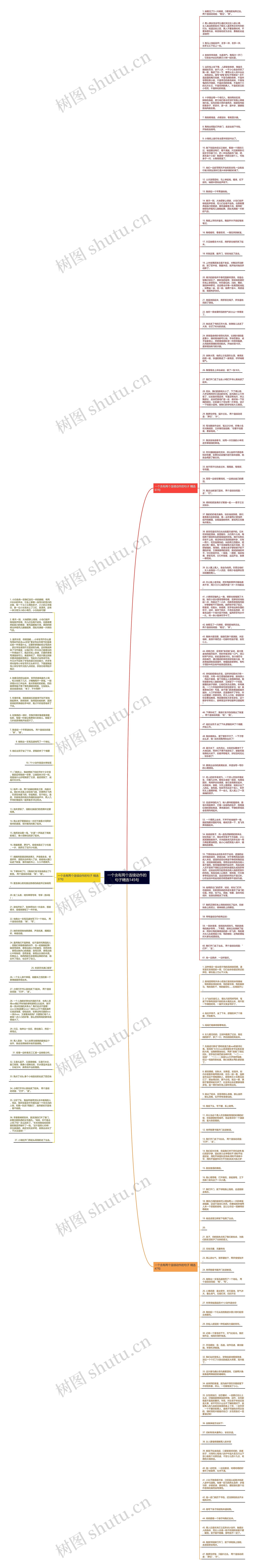 一个含有两个连续动作的句子精选145句思维导图