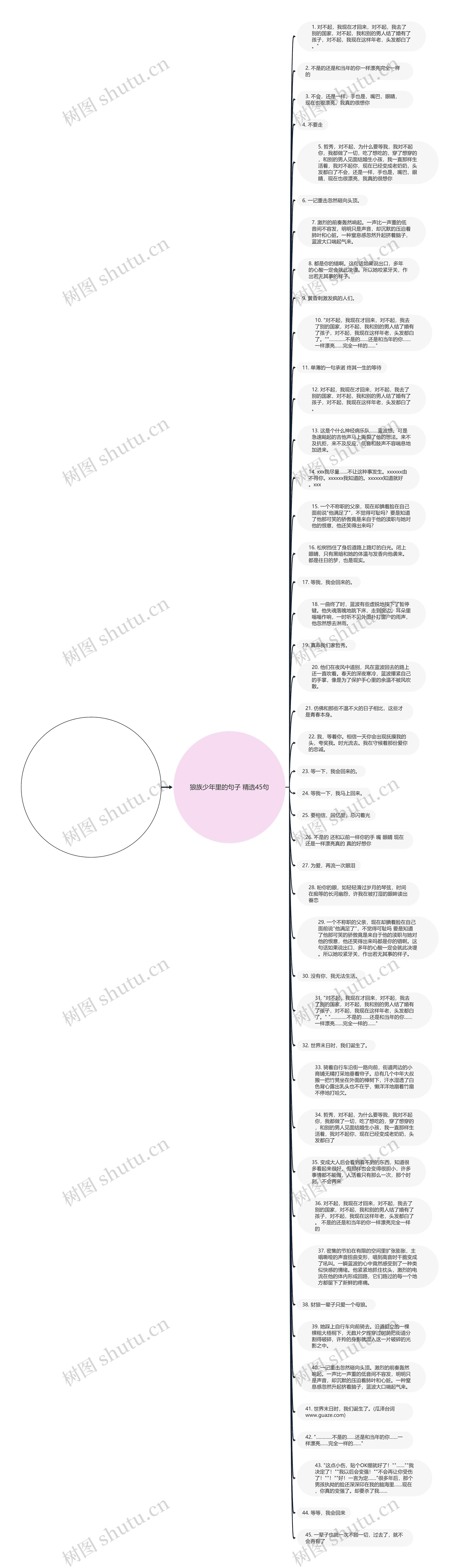狼族少年里的句子精选45句思维导图