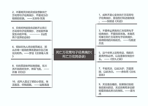 死亡万花筒句子经典摘抄(死亡万花筒语录)