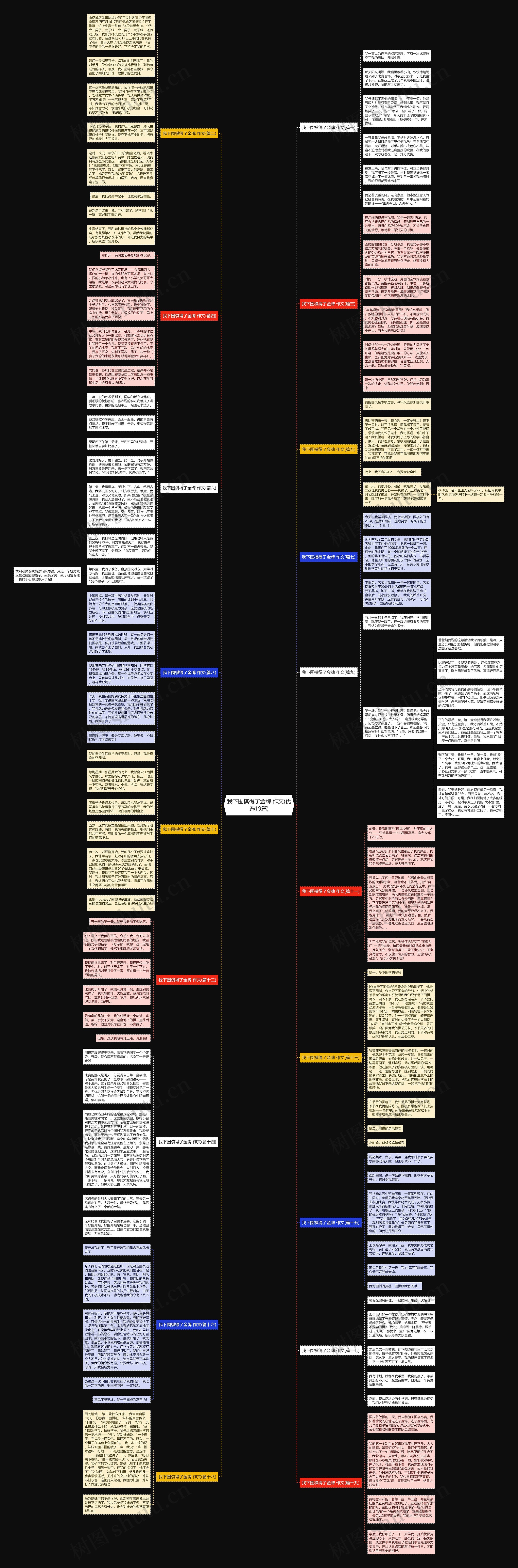 我下围棋得了金牌 作文(优选19篇)思维导图