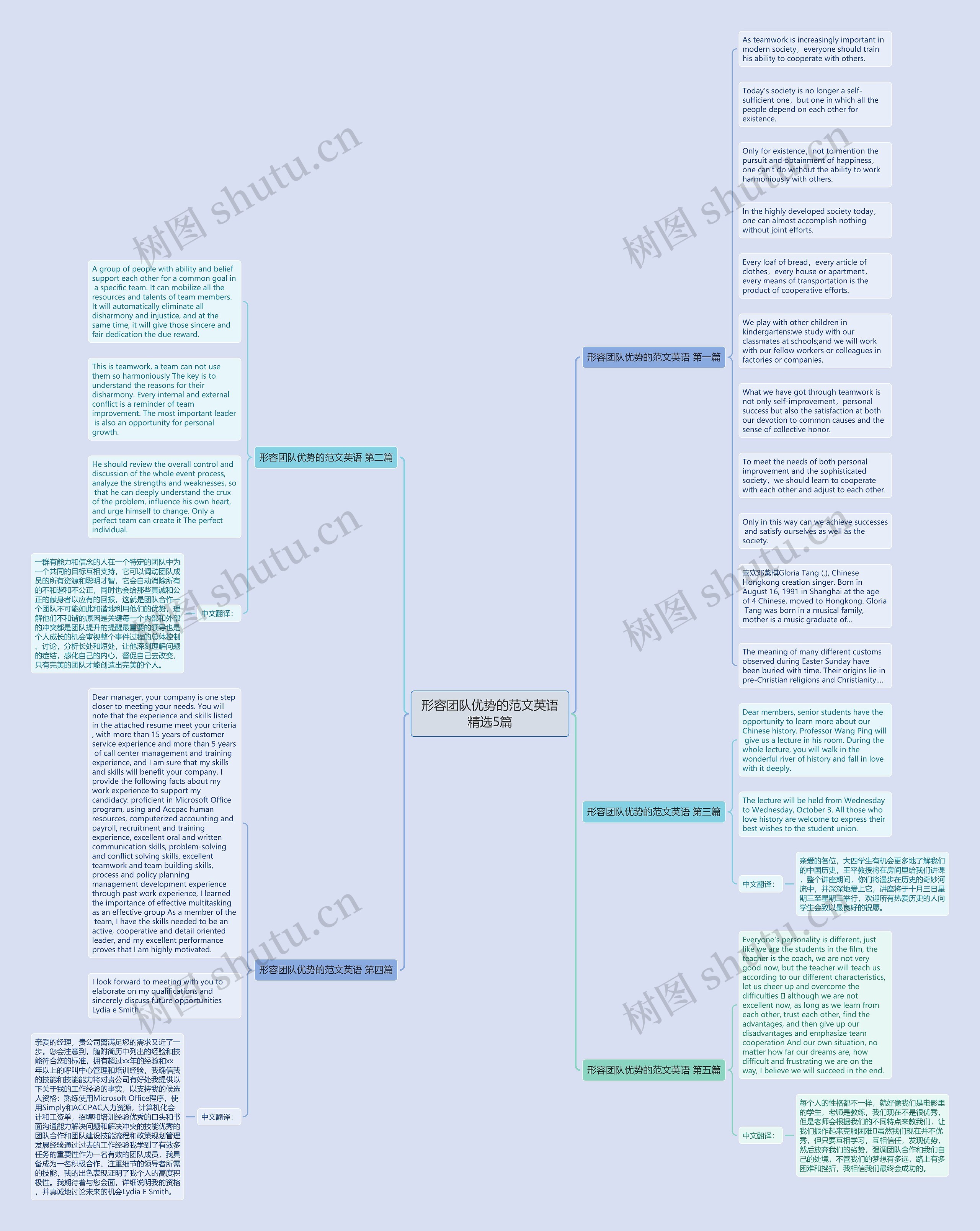 形容团队优势的范文英语精选5篇思维导图