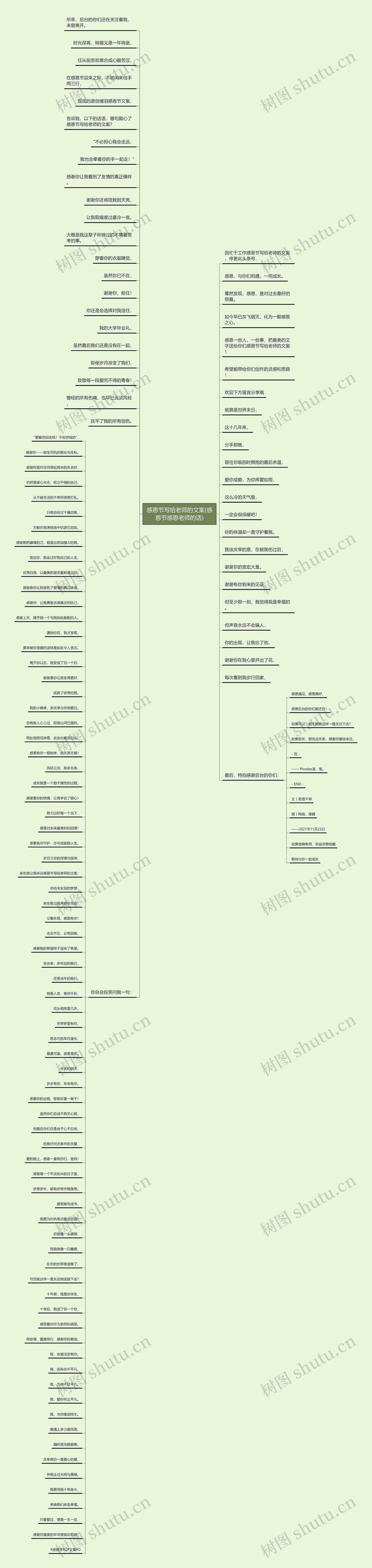 感恩节写给老师的文案(感恩节感恩老师的话)思维导图