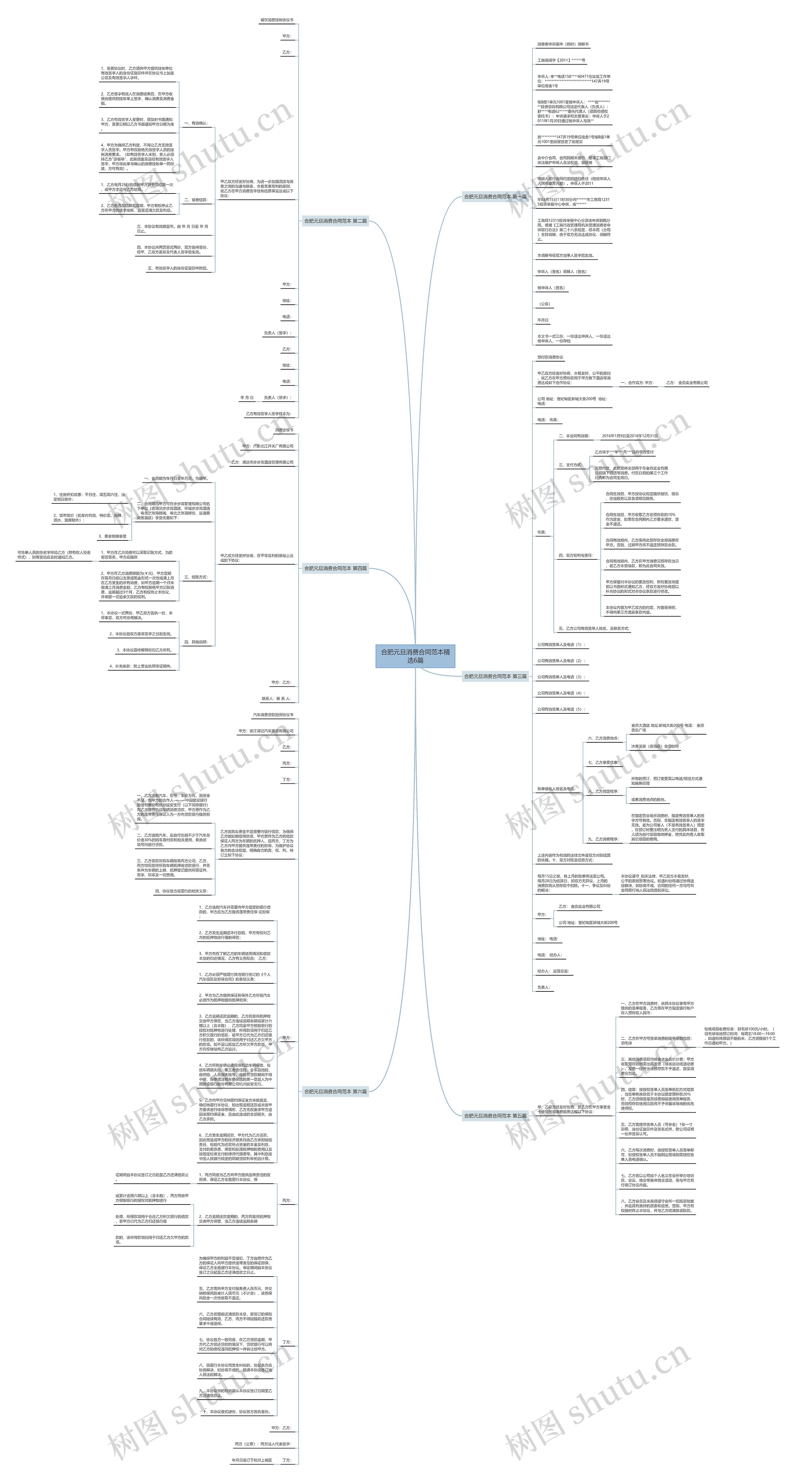 合肥元旦消费合同范本精选6篇思维导图