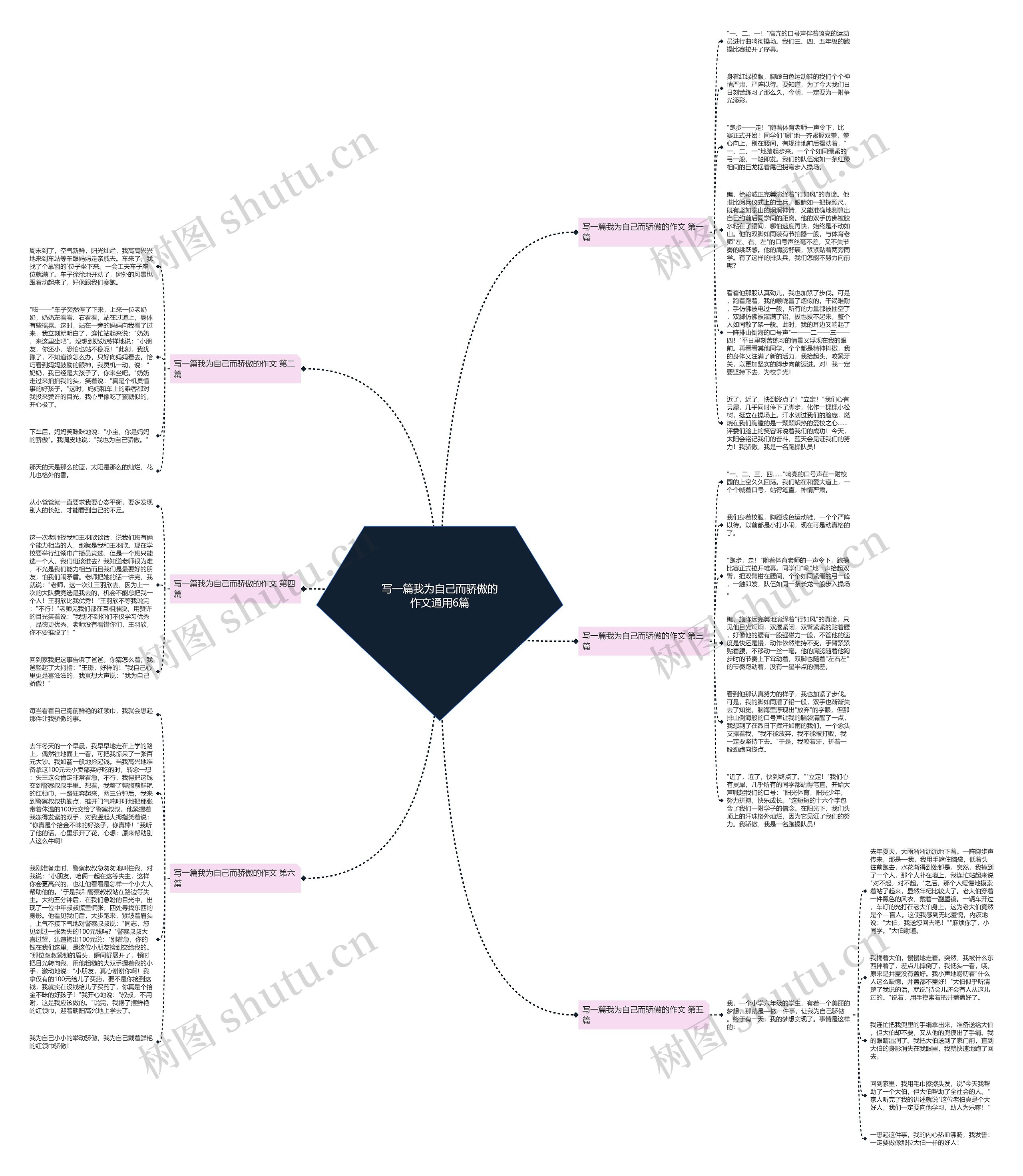 写一篇我为自己而骄傲的作文通用6篇思维导图