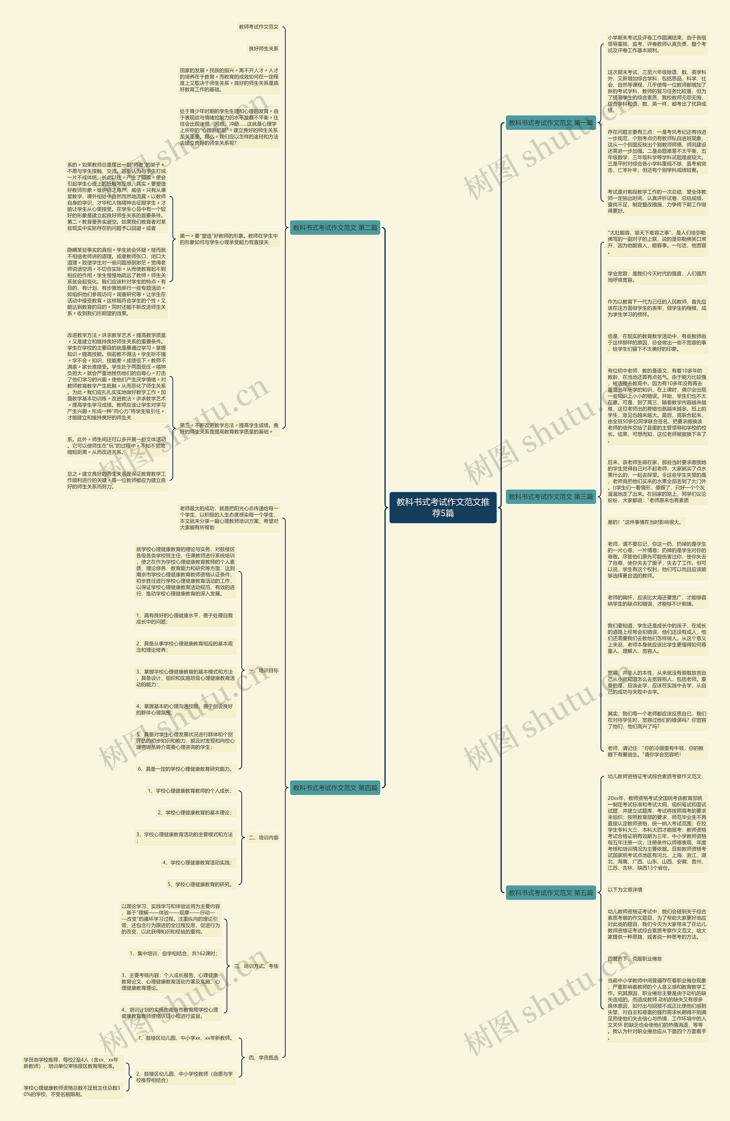 教科书式考试作文范文推荐5篇思维导图