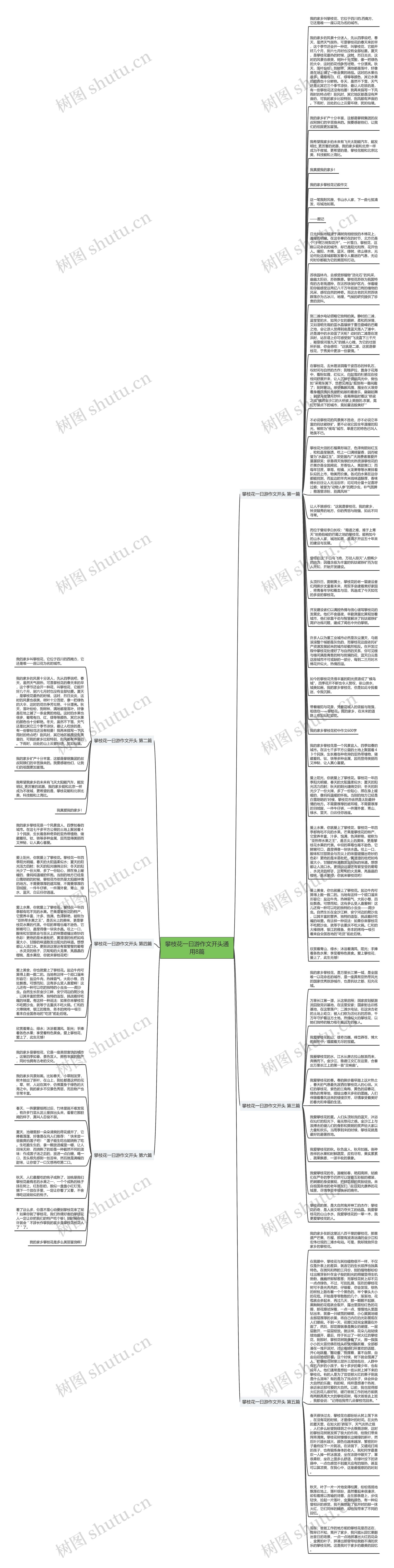 攀枝花一曰游作文开头通用8篇思维导图高清图 攀枝花一曰游作文开头通用8篇思维导图