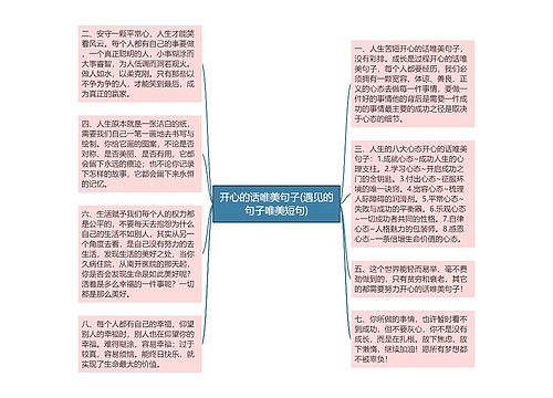 开心的话唯美句子(遇见的句子唯美短句)