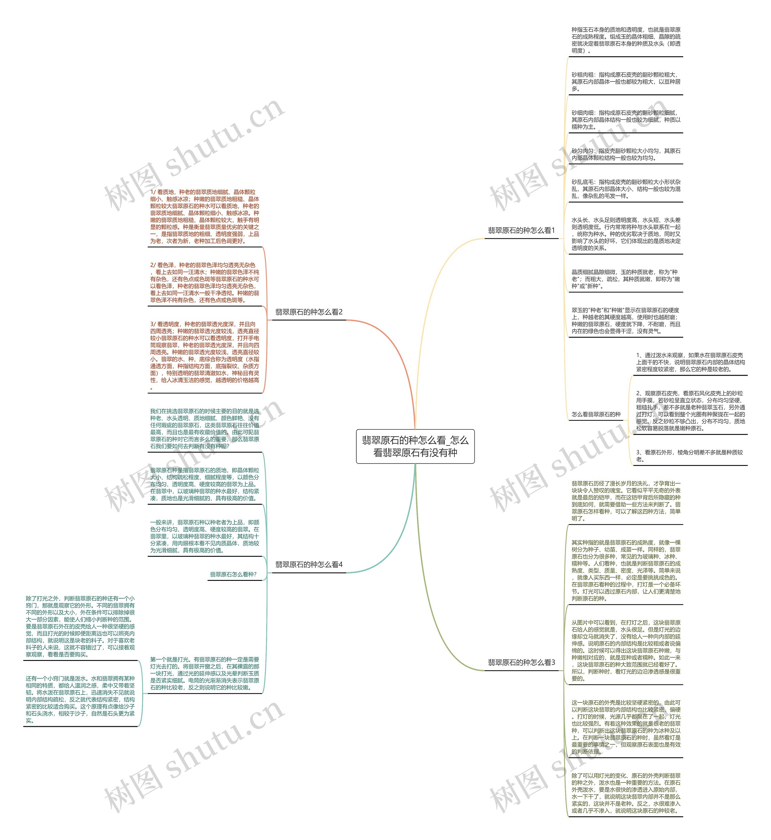 翡翠原石的种怎么看_怎么看翡翠原石有没有种思维导图