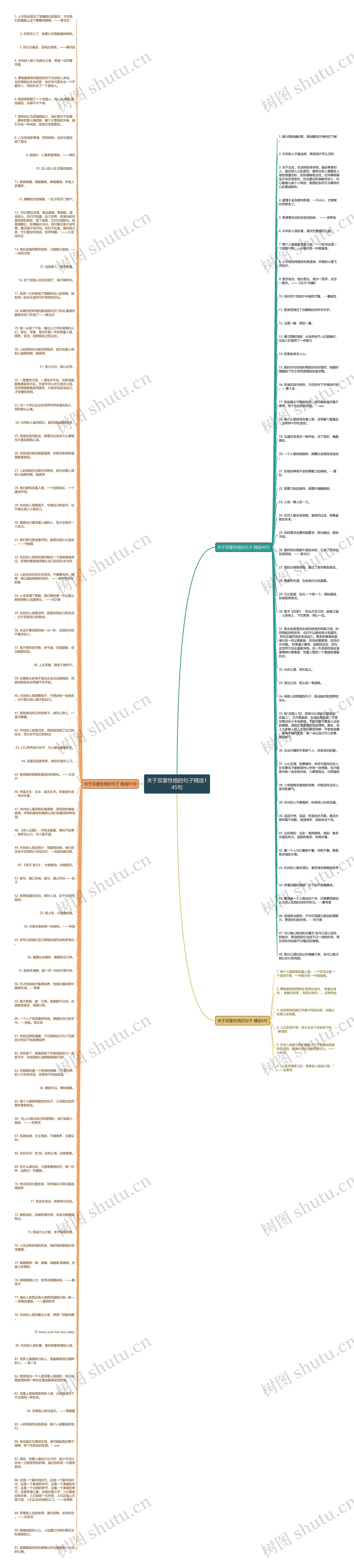 关于双重性格的句子精选145句思维导图