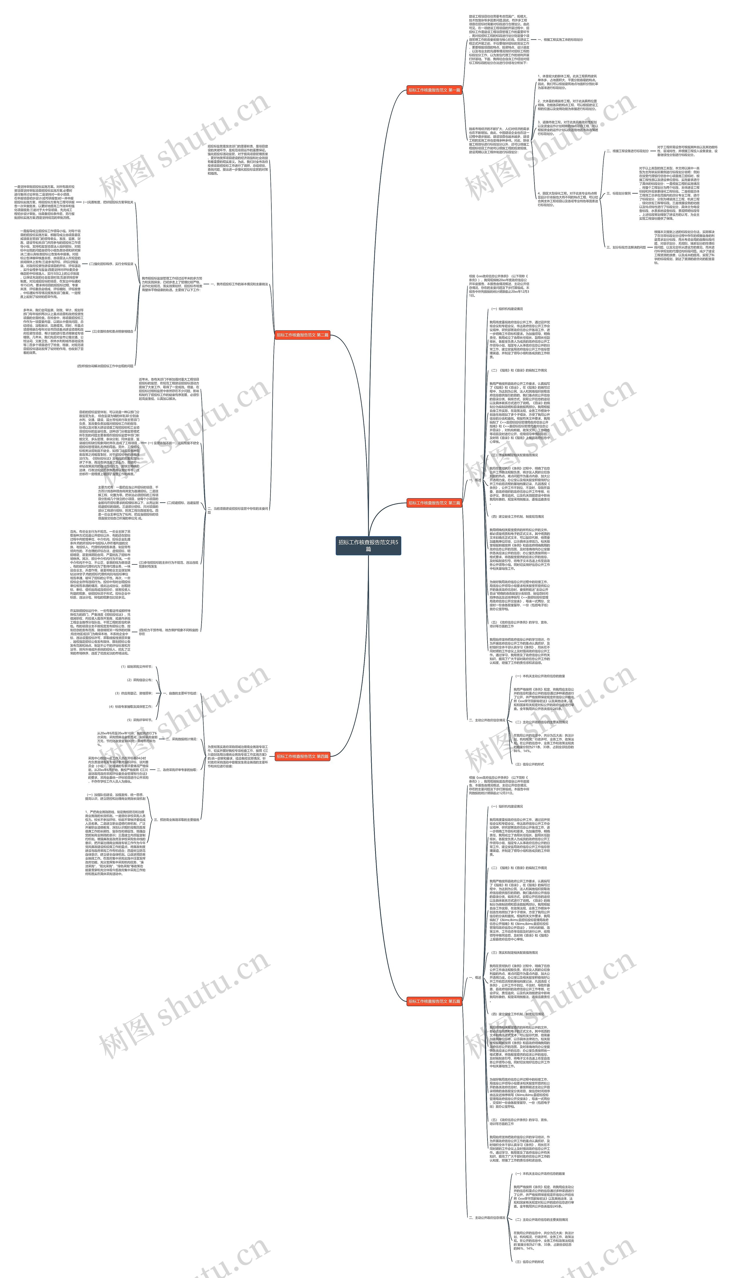 招标工作核查报告范文共5篇思维导图