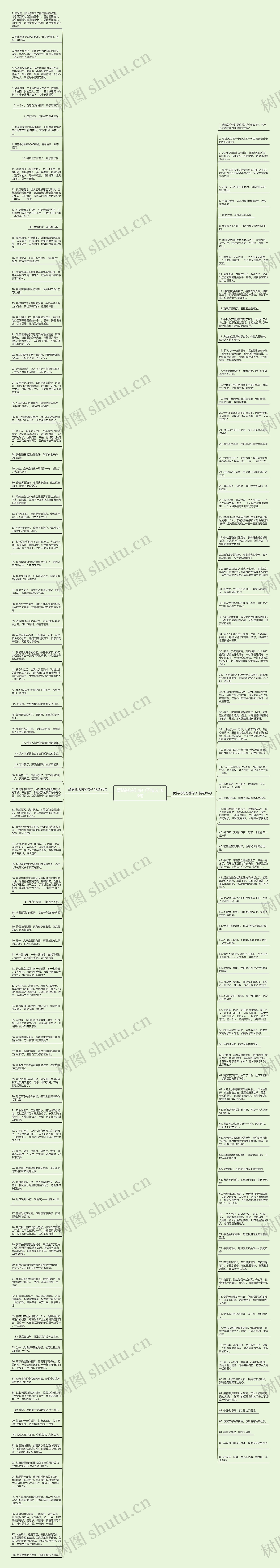 爱情说说伤感句子精选183句思维导图