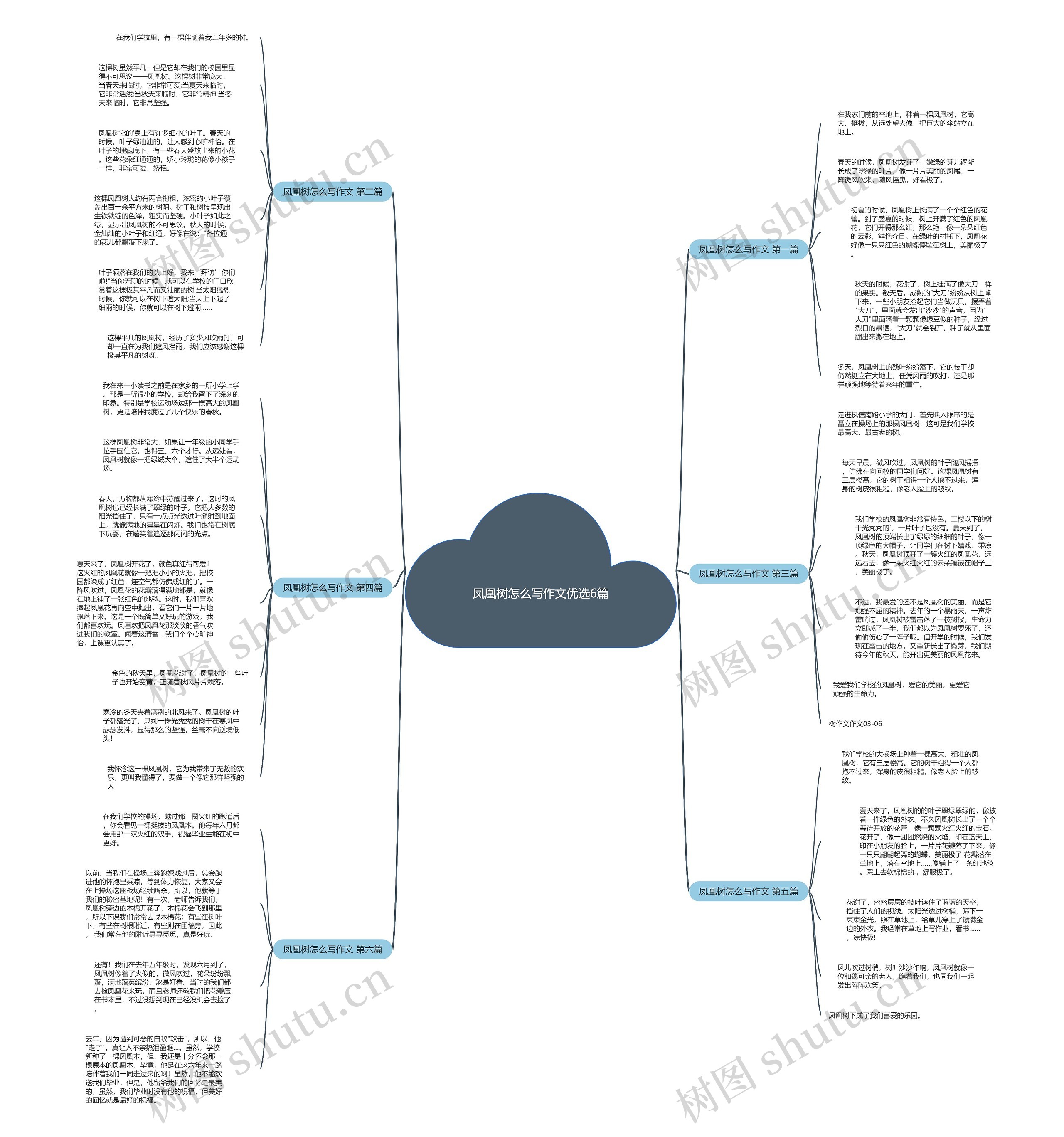 凤凰树怎么写作文优选6篇思维导图高清图 凤凰树怎么写作文优选6篇思维导图