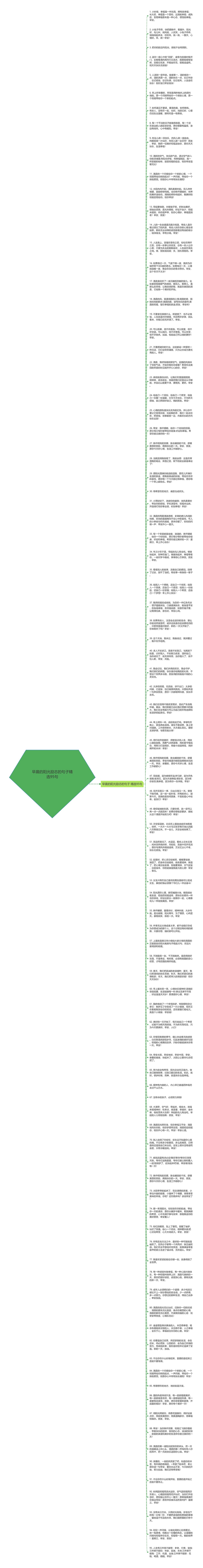 早晨的阳光励志的句子精选95句思维导图高清图 早晨的阳光励志的句子精选95句思维导图