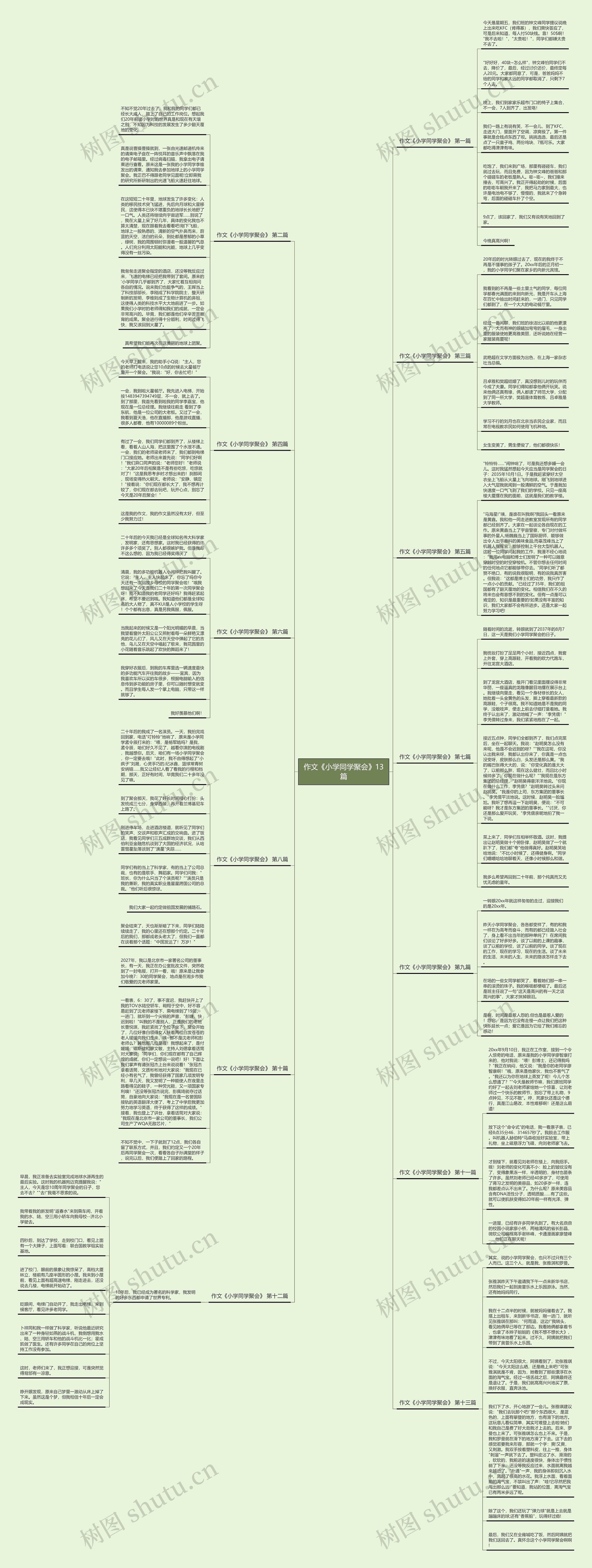 作文《小学同学聚会》13篇思维导图