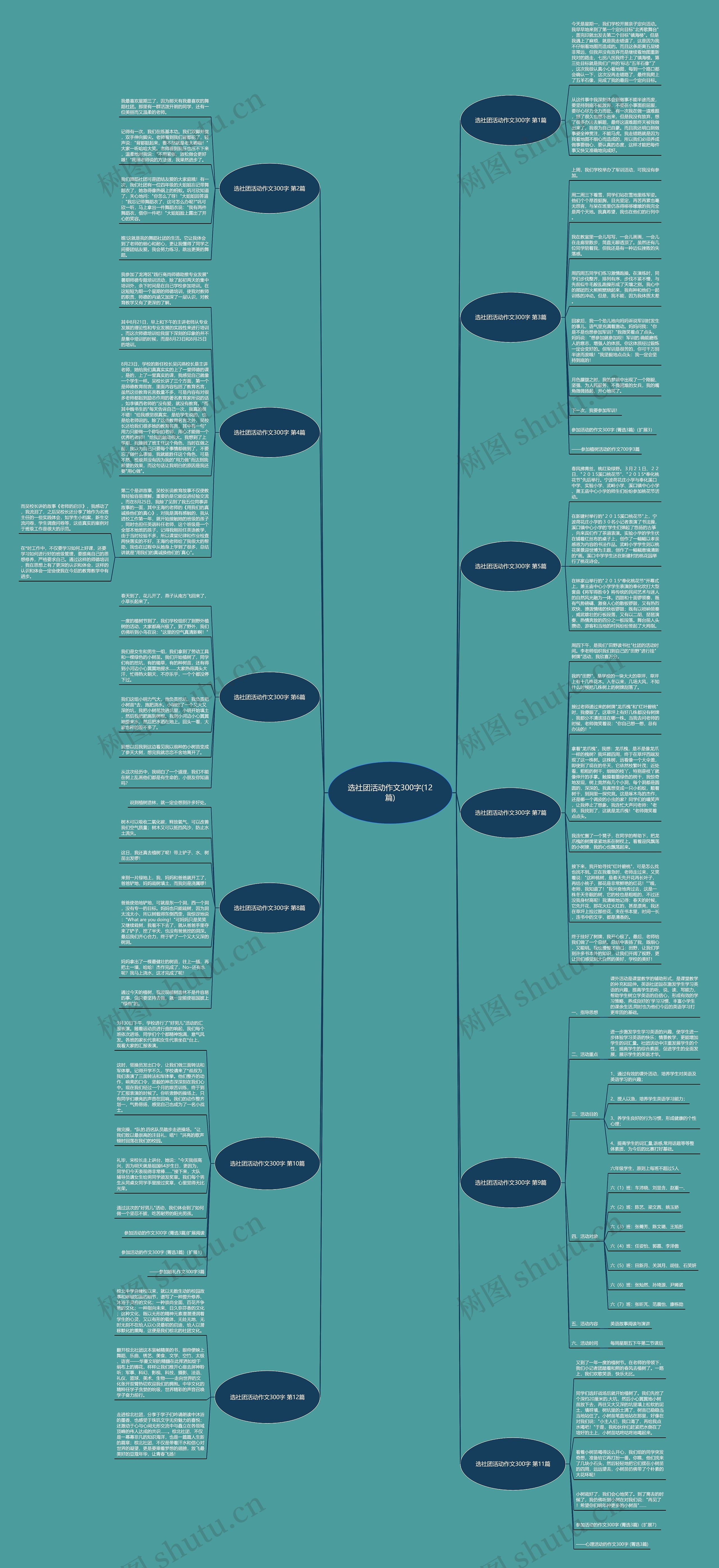 选社团活动作文300字(12篇)思维导图
