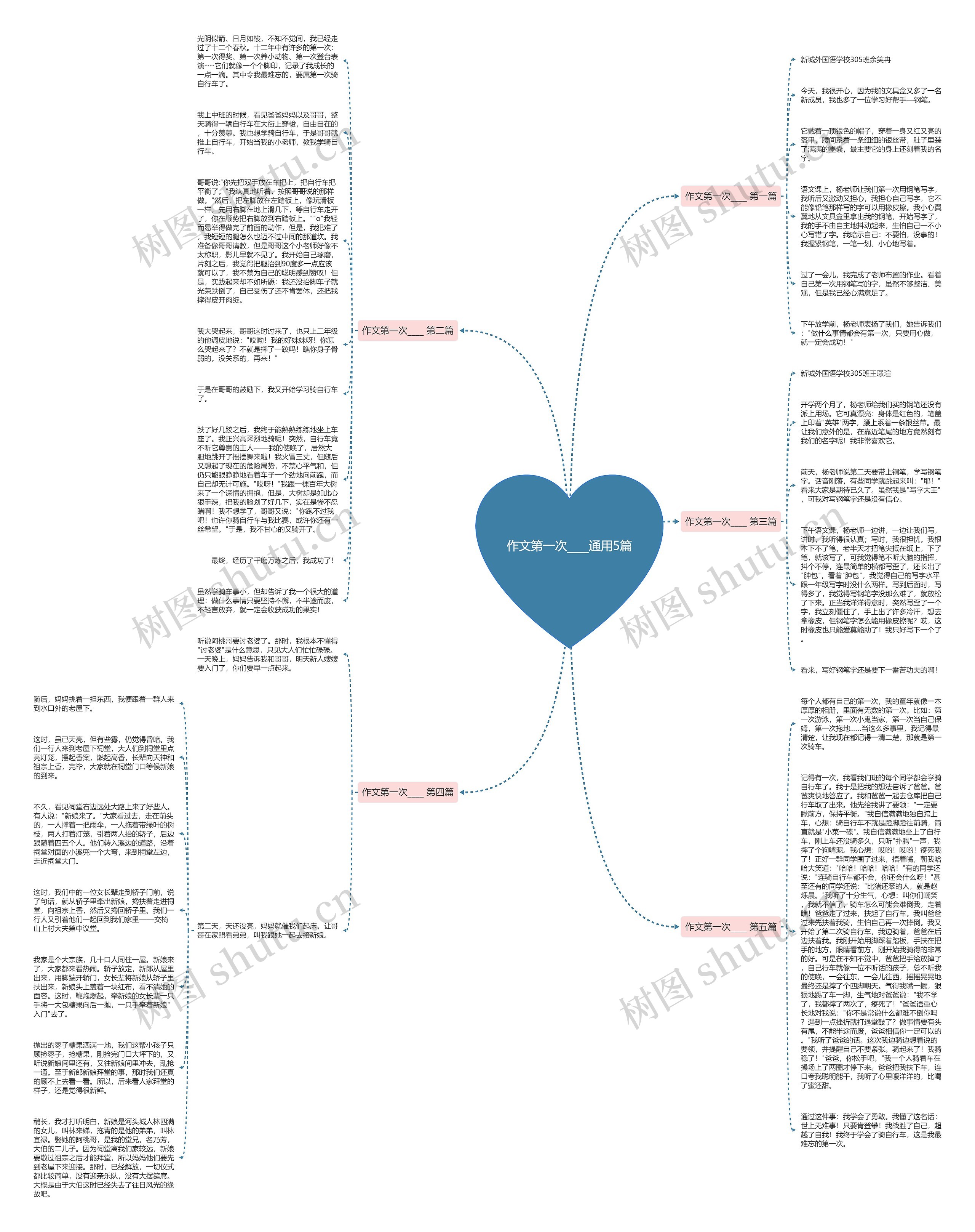 作文第一次____通用5篇思维导图