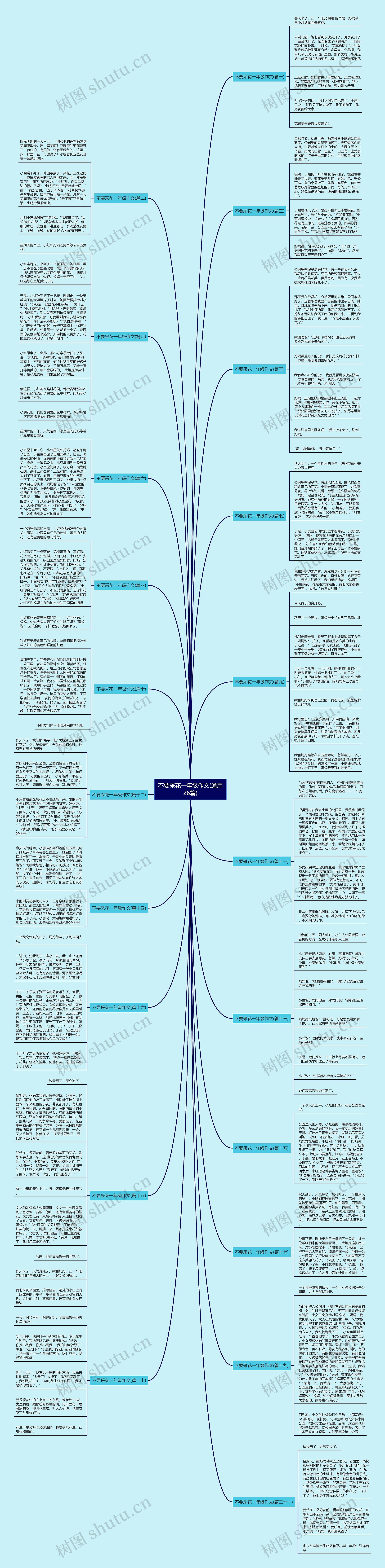 不要采花一年级作文(通用26篇)