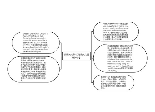 英语美文50【英语美文短篇30字】