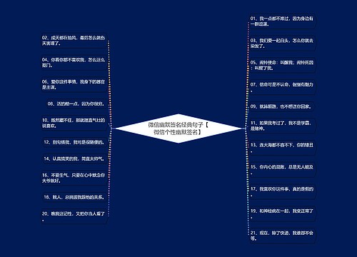 微信幽默签名经典句子【微信个性幽默签名】