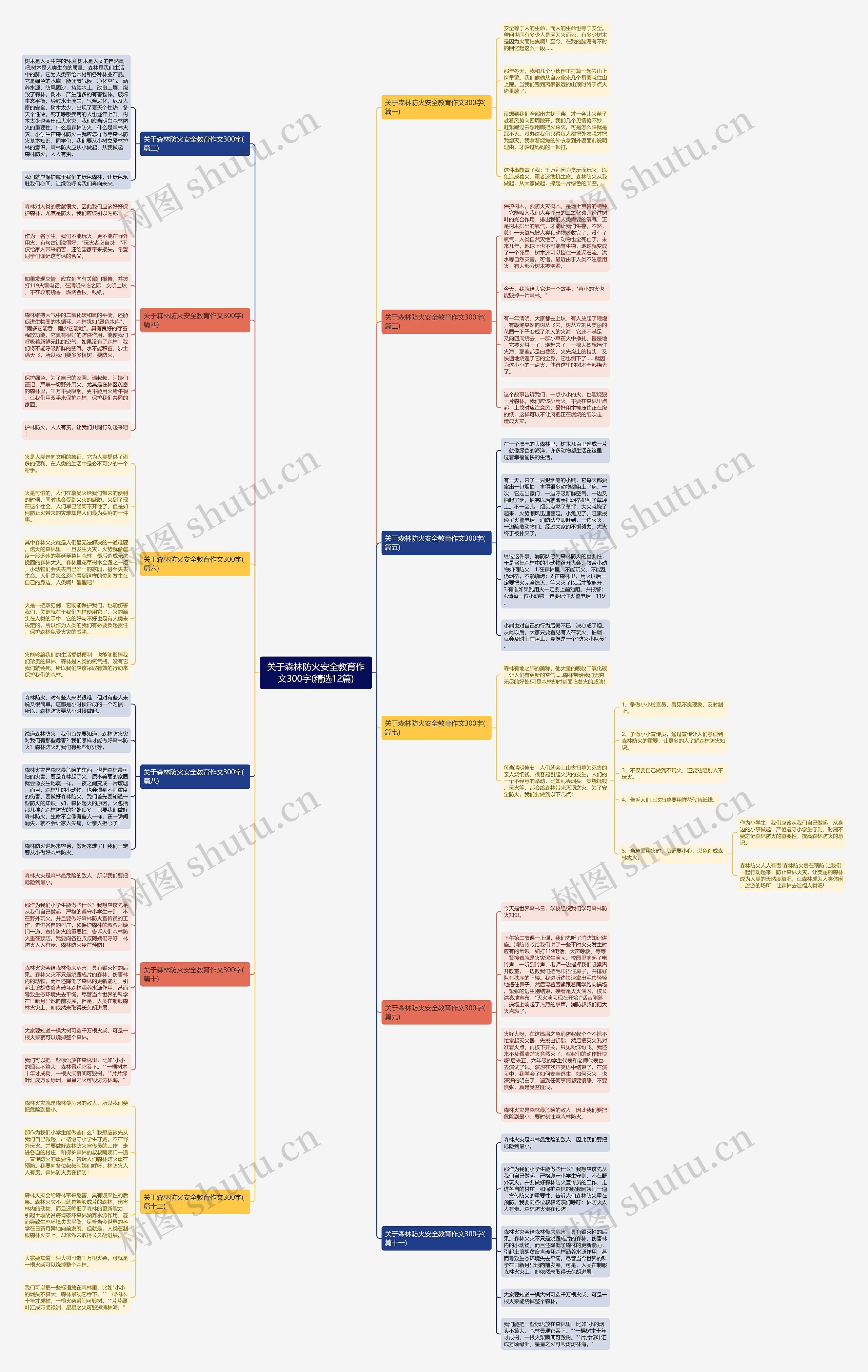 关于森林防火安全教育作文300字(精选12篇)思维导图