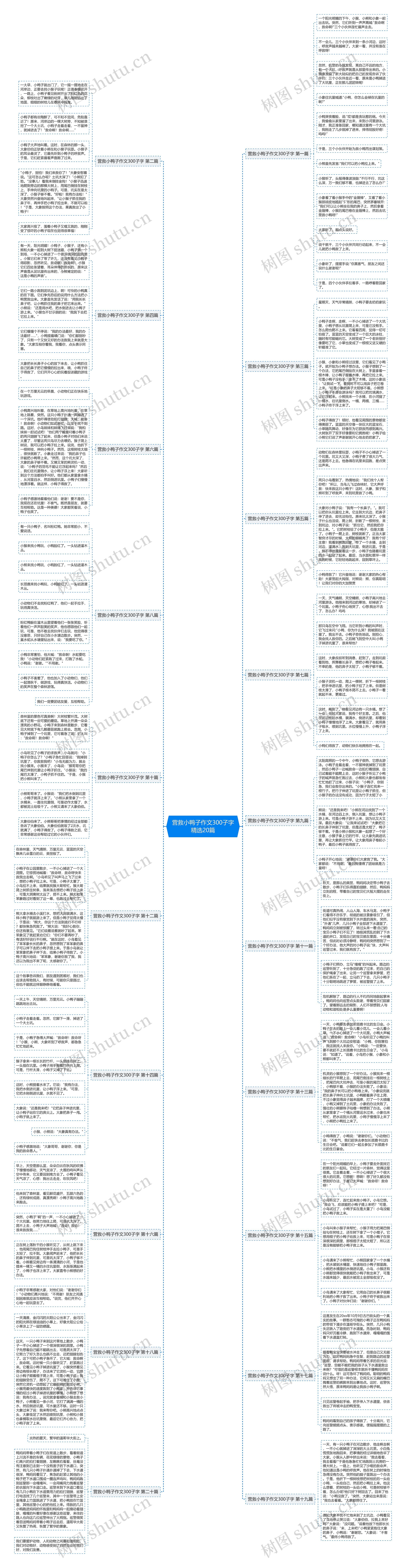营救小鸭子作文300子字精选20篇思维导图