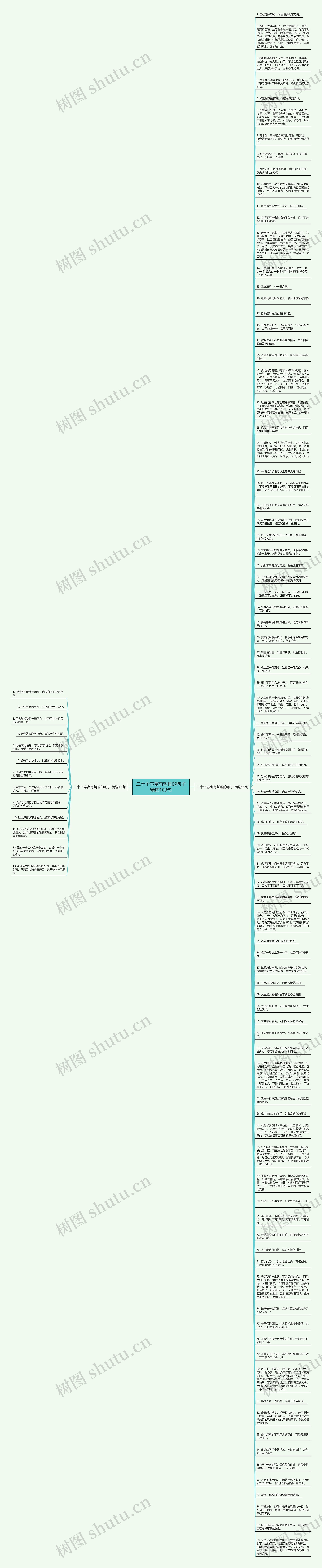 二十个志富有哲理的句子精选103句思维导图