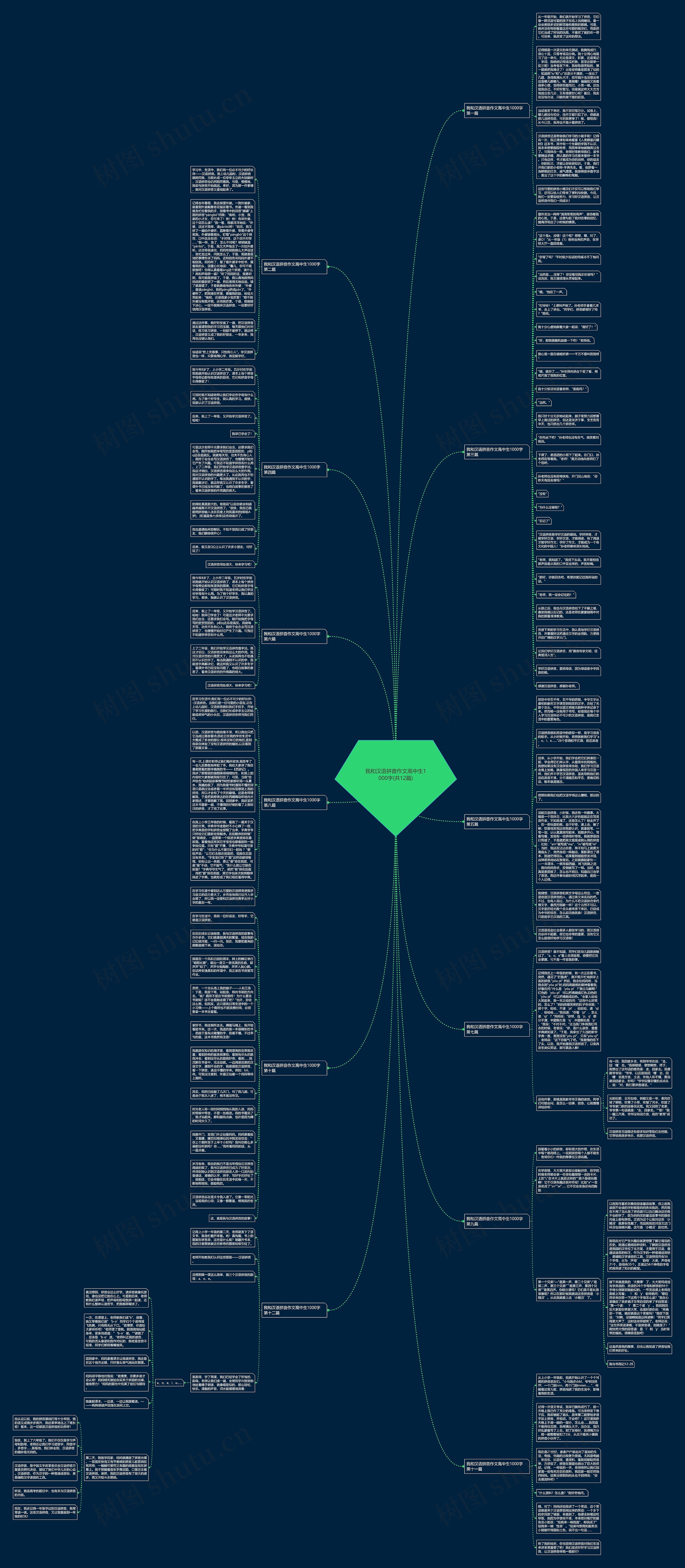 我和汉语拼音作文高中生1000字(共12篇)思维导图