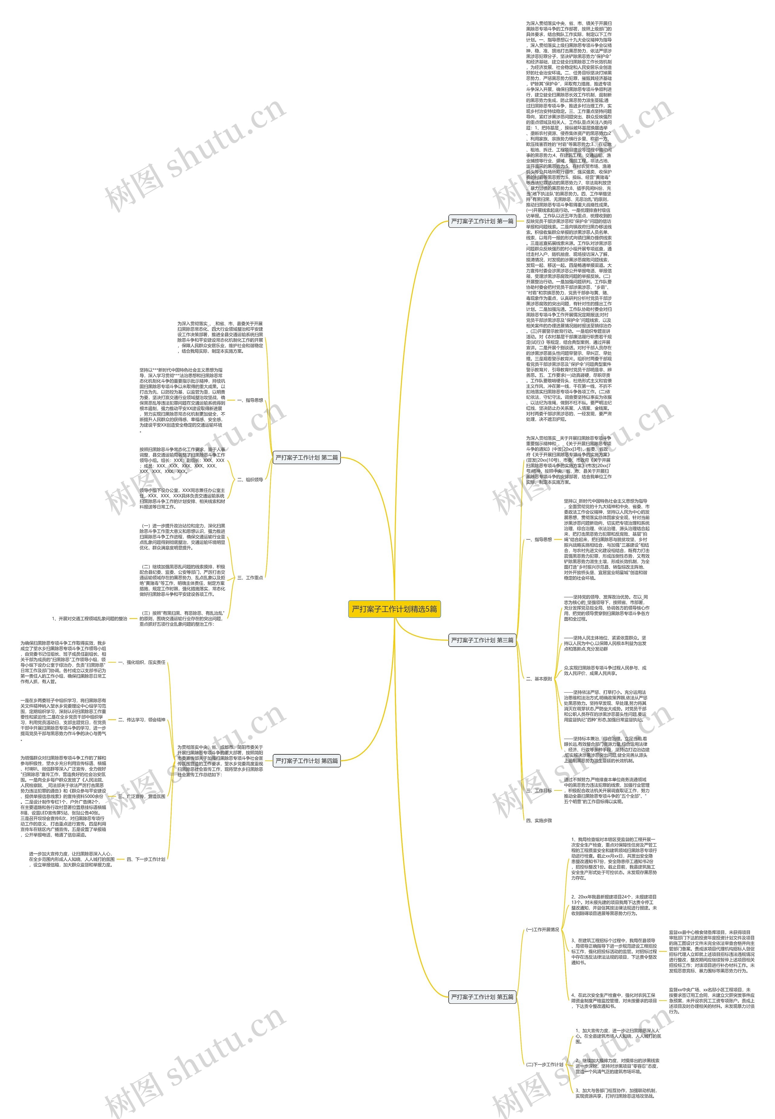 严打案子工作计划精选5篇思维导图