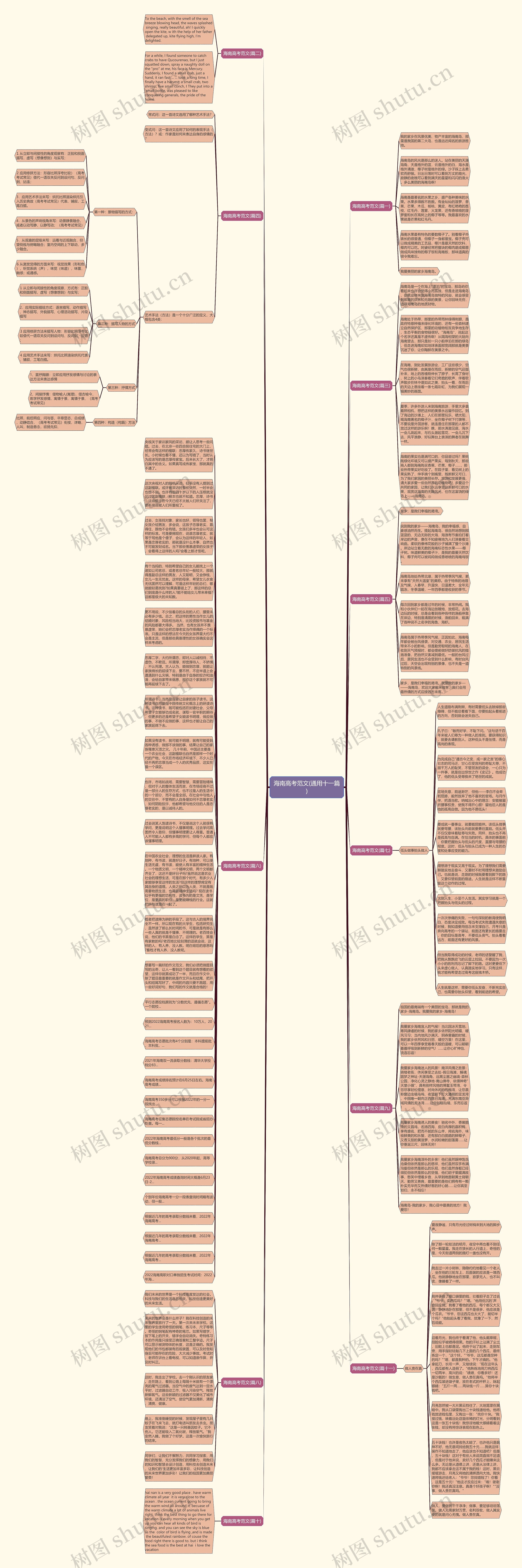 海南高考范文(通用十一篇)思维导图