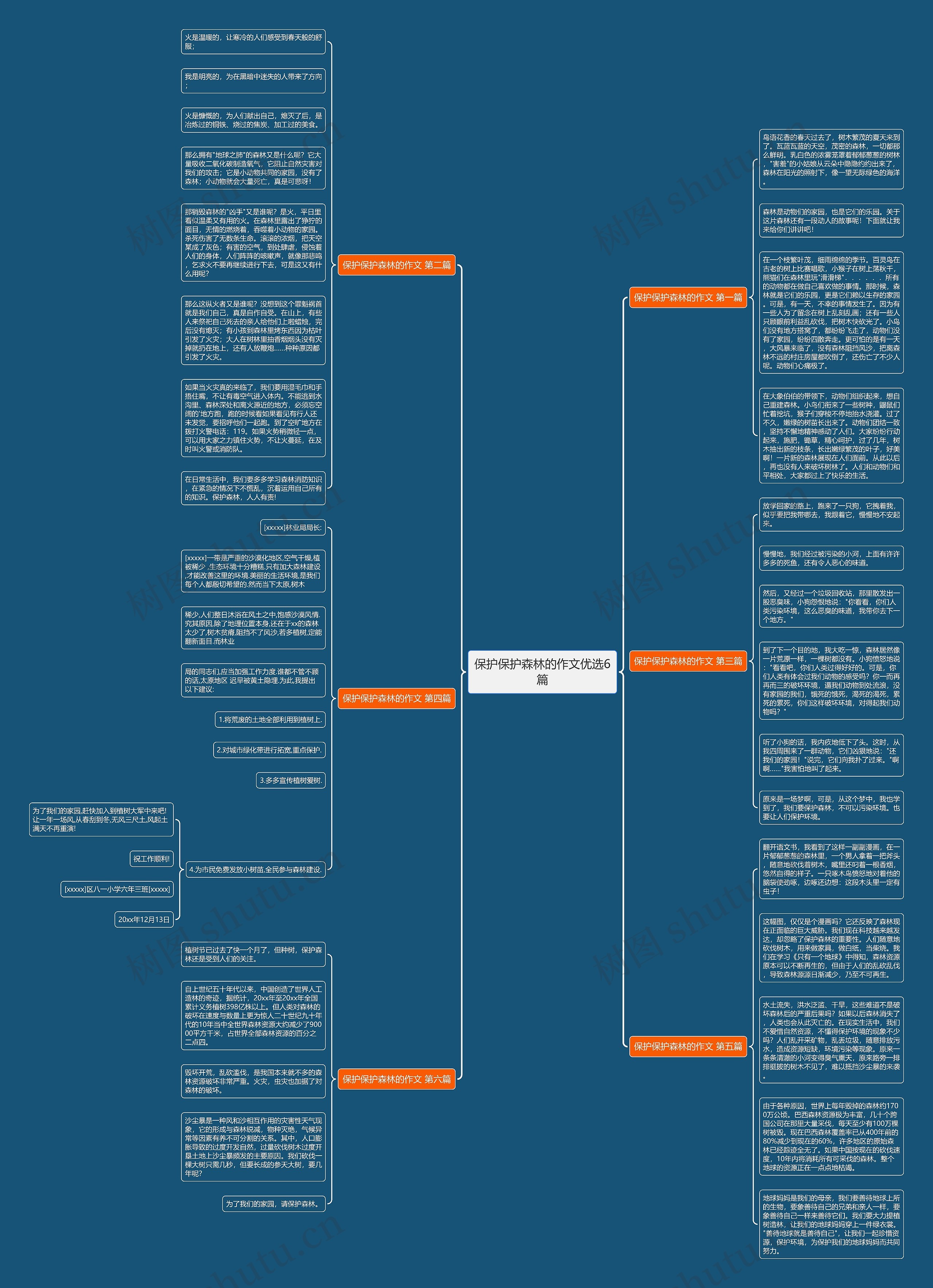 保护保护森林的作文优选6篇思维导图