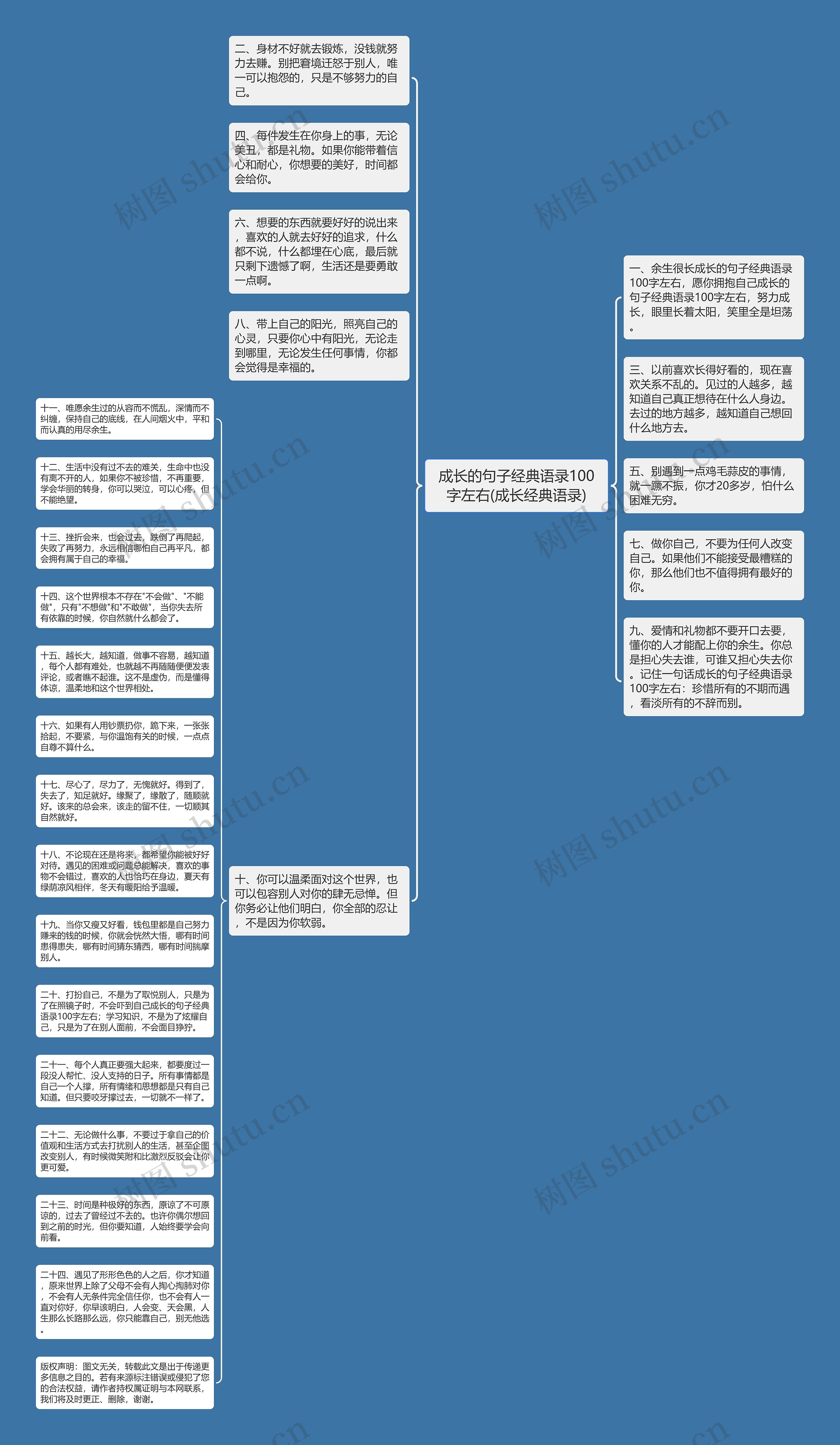 成长的句子经典语录100字左右(成长经典语录)思维导图