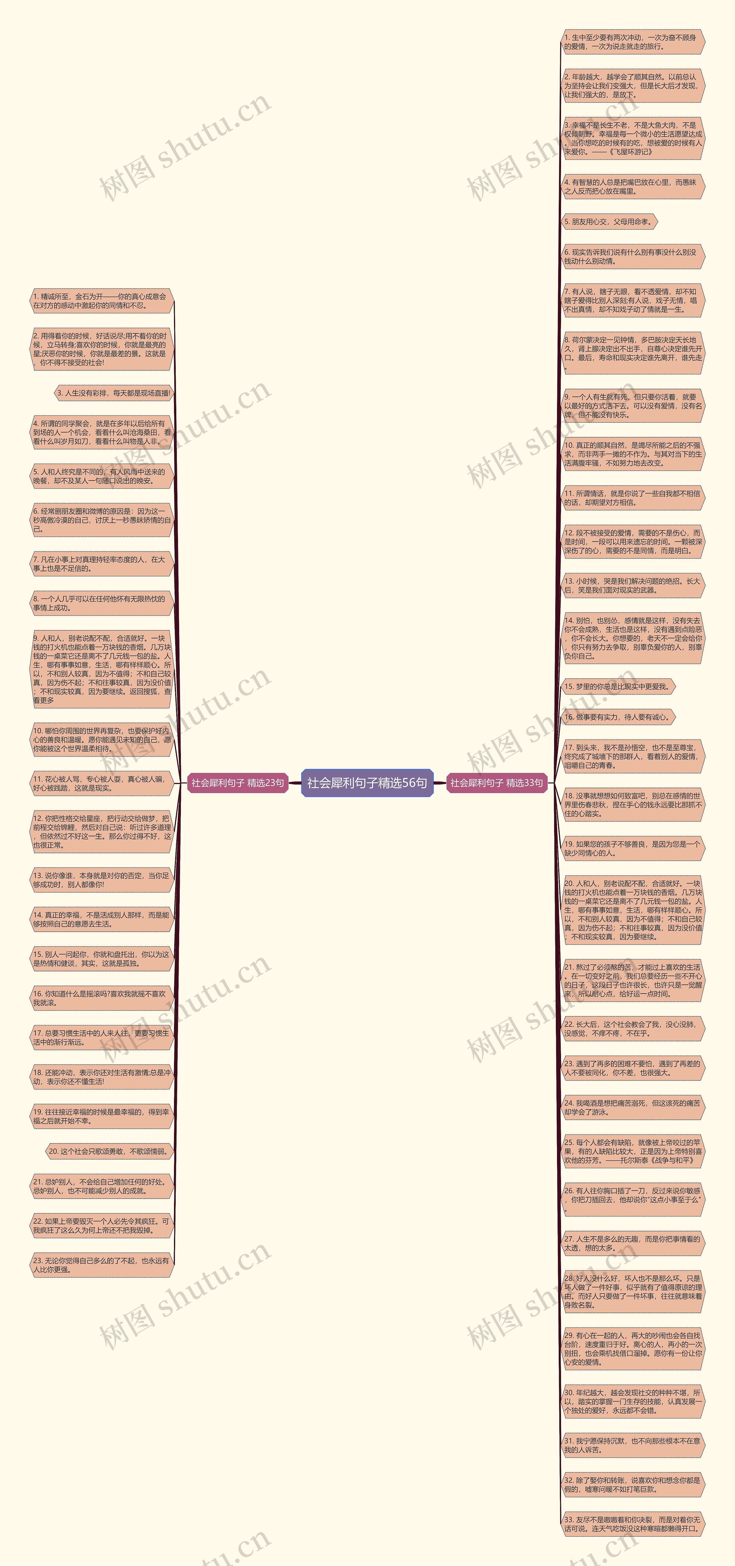 社会犀利句子精选56句思维导图