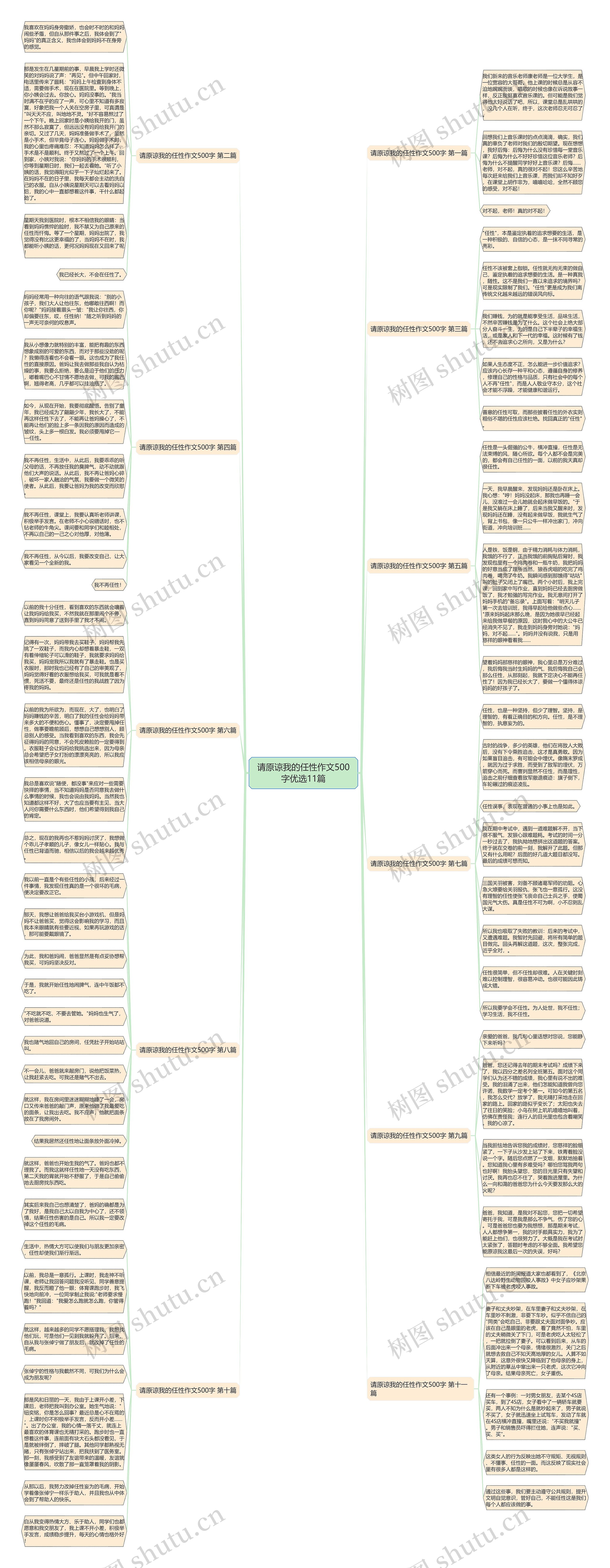请原谅我的任性作文500字优选11篇思维导图