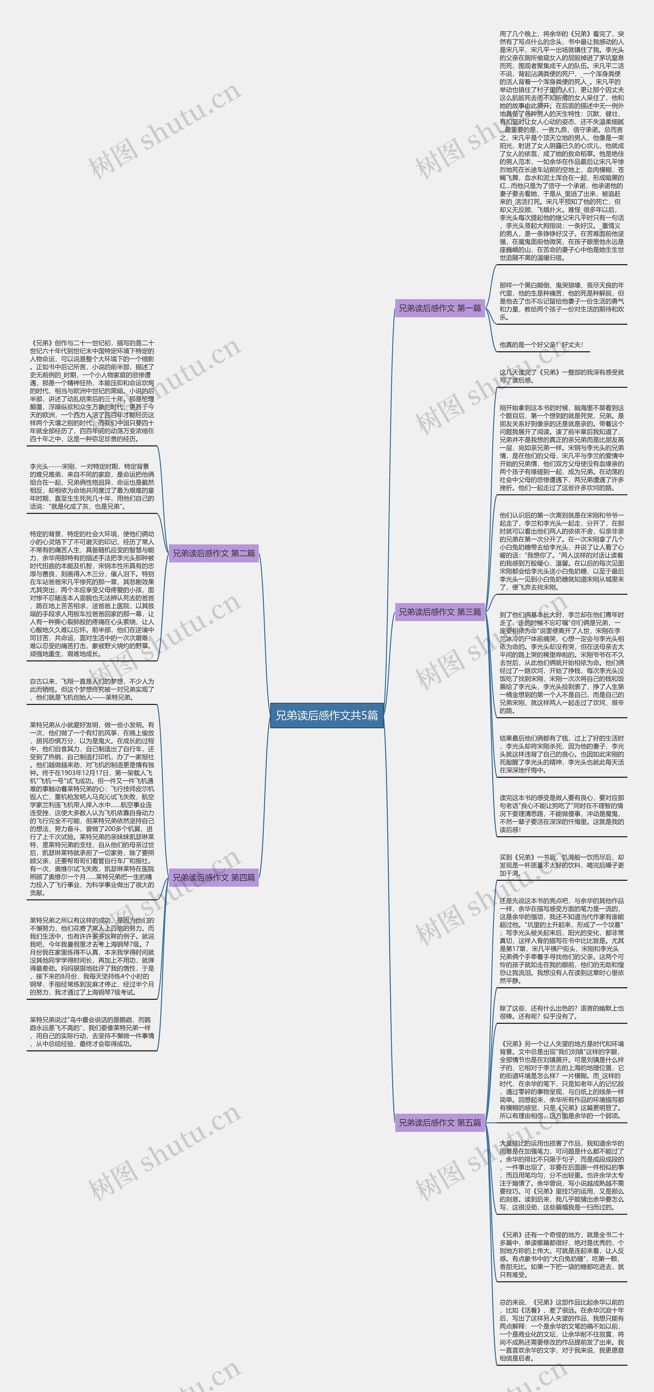 兄弟读后感作文共5篇思维导图