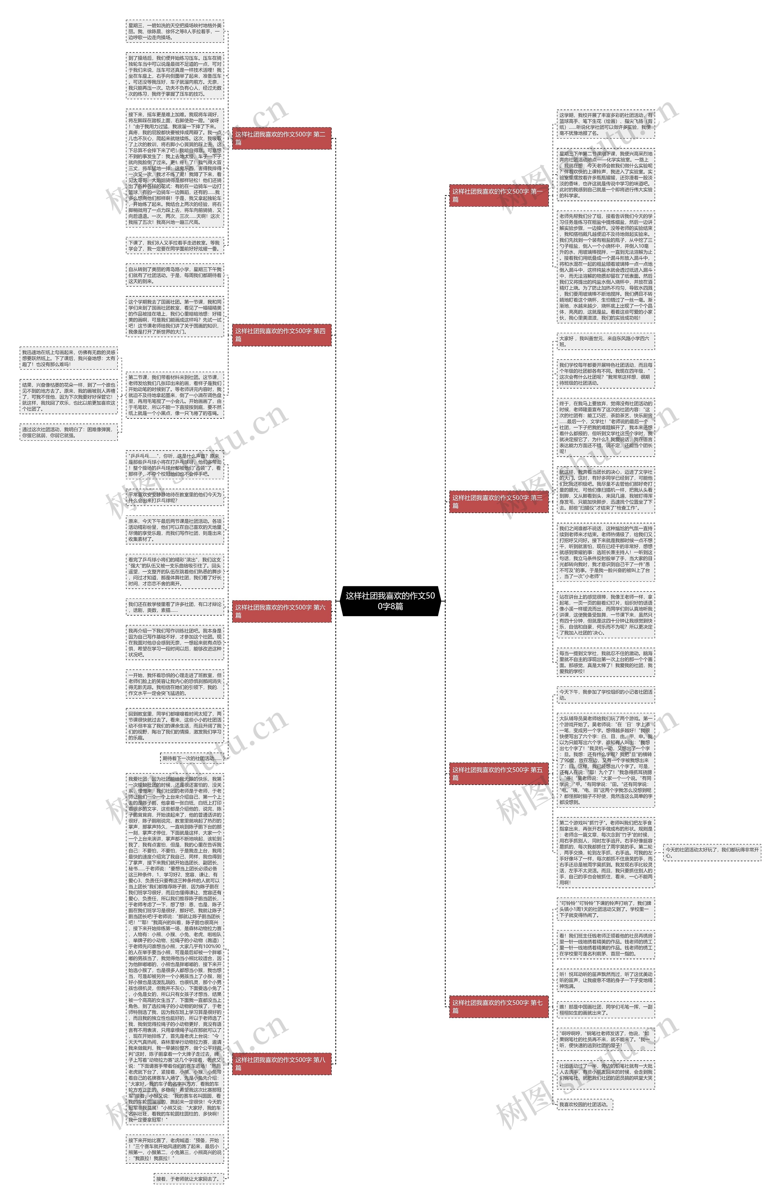 这样社团我喜欢的作文500字8篇思维导图