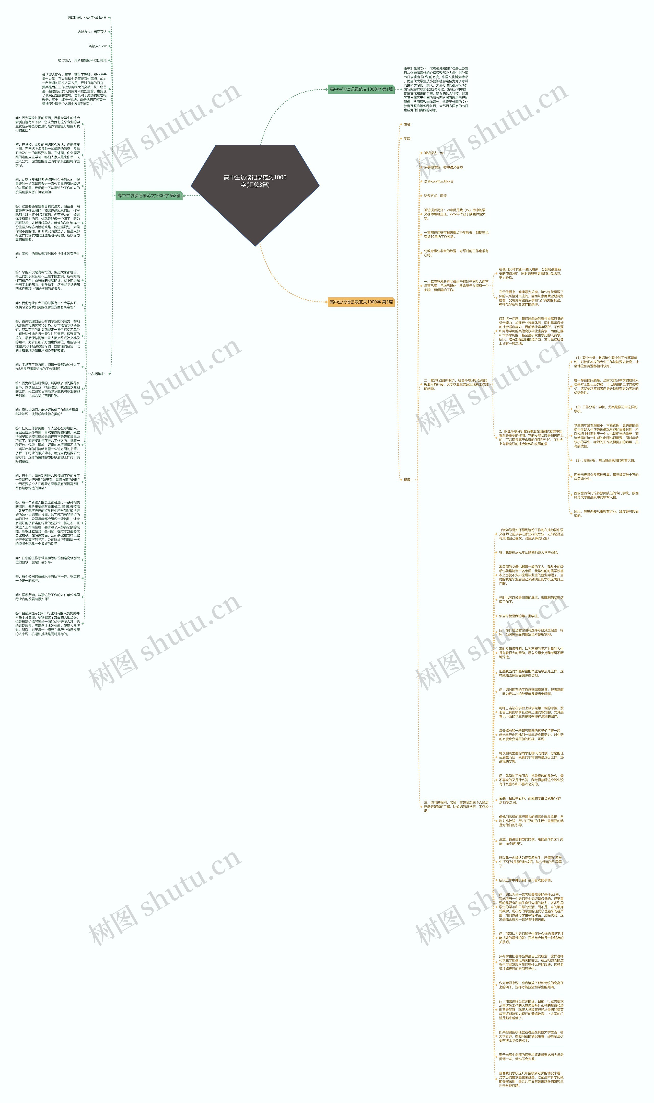 高中生访谈记录范文1000字(汇总3篇)思维导图