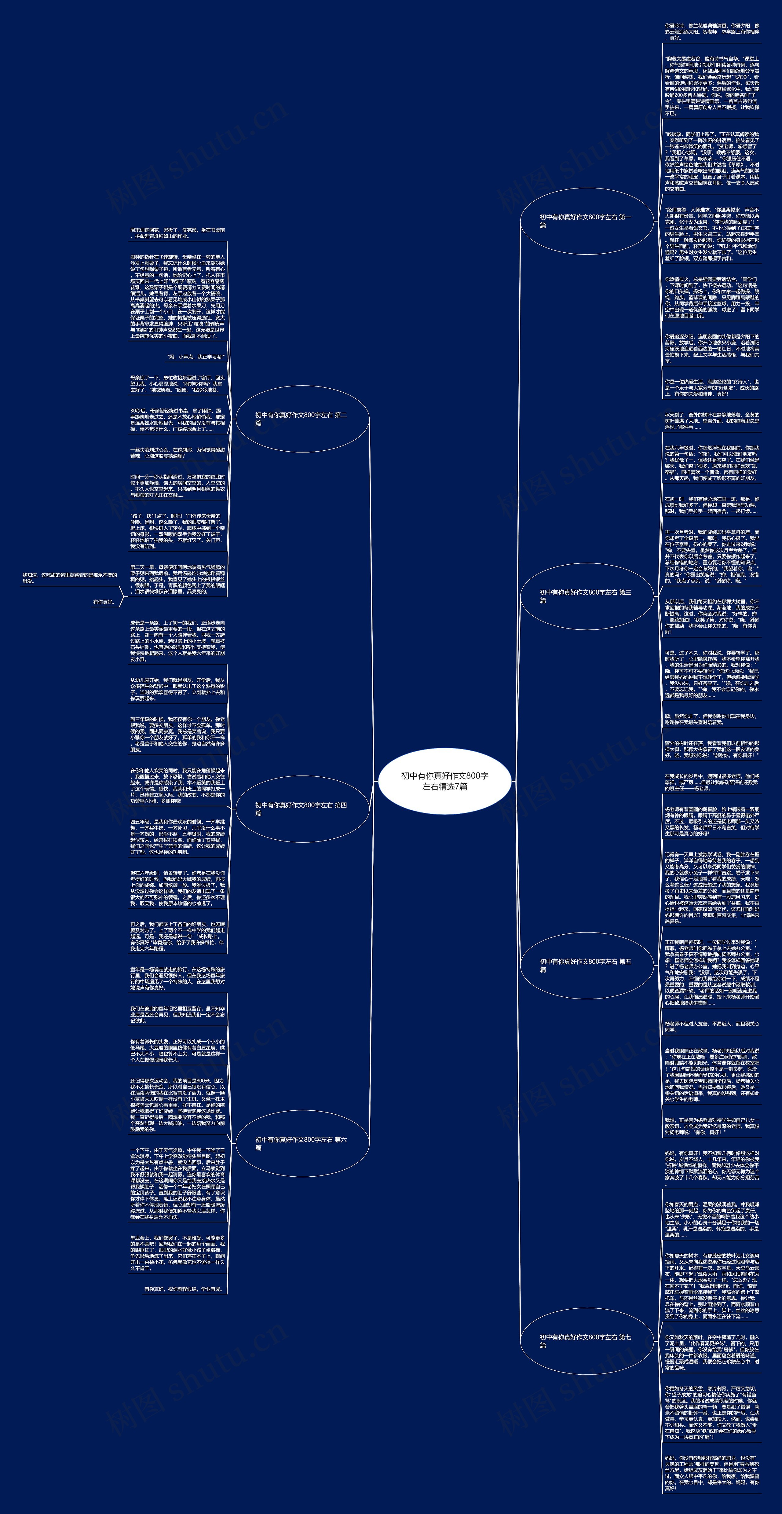 初中有你真好作文800字左右精选7篇思维导图