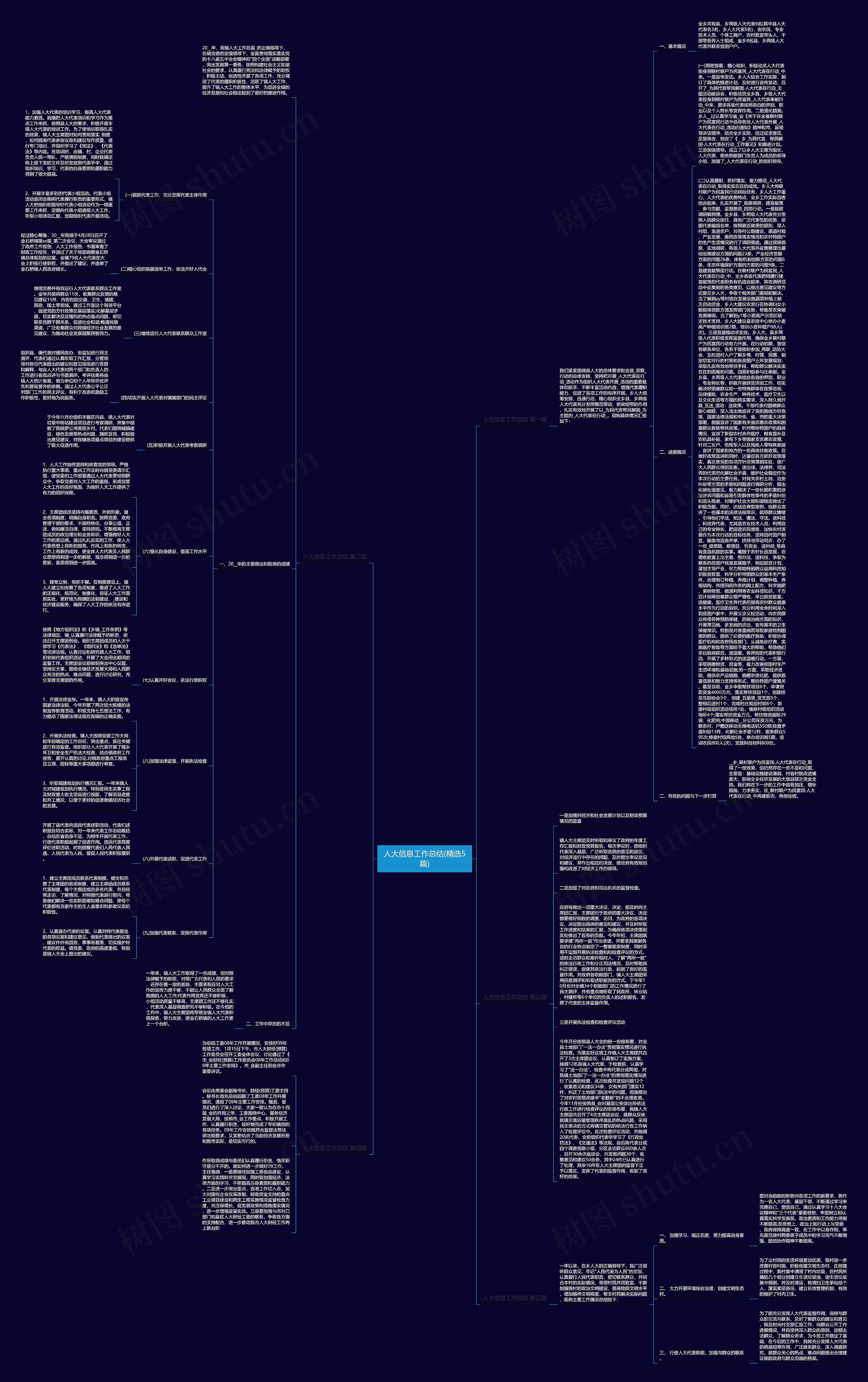 人大信息工作总结(精选5篇)思维导图