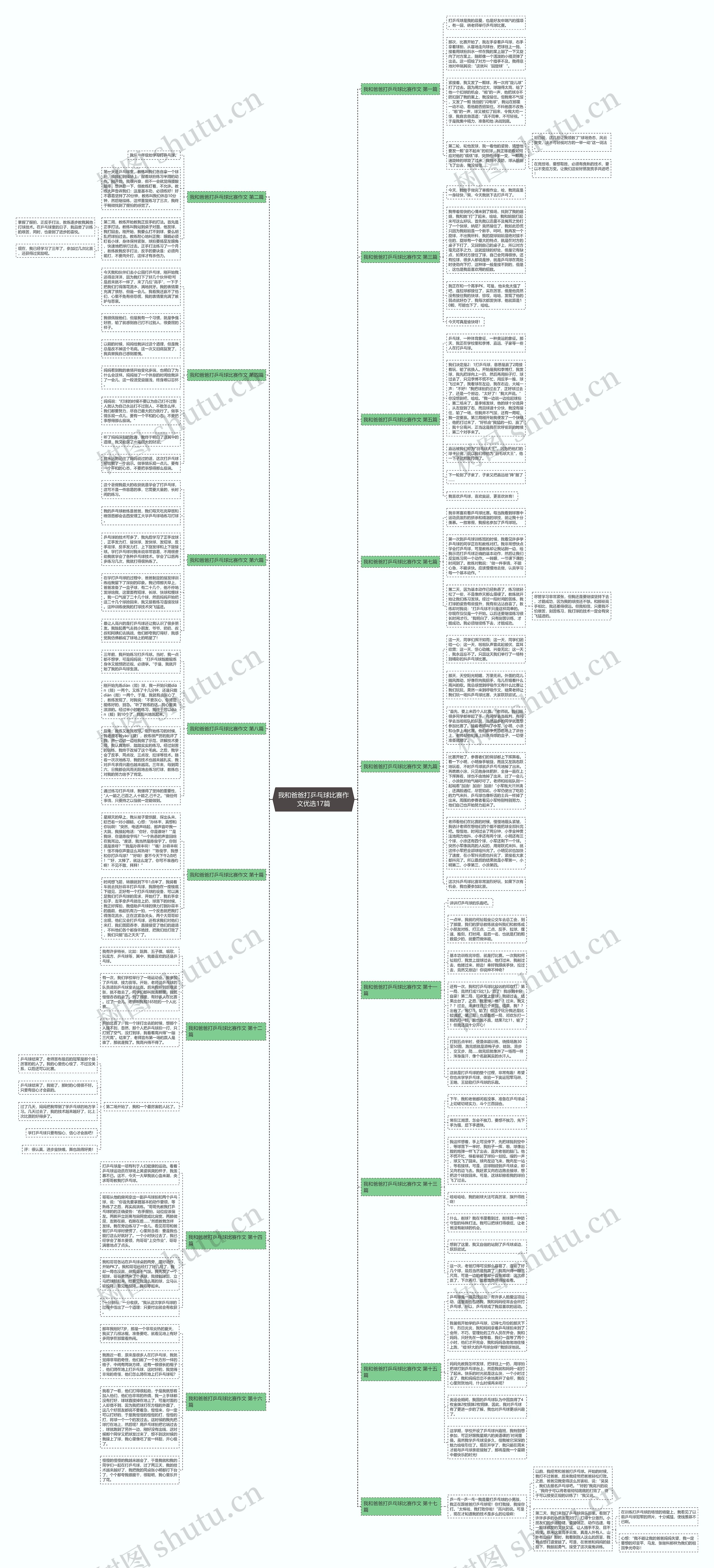 我和爸爸打乒乓球比赛作文优选17篇思维导图