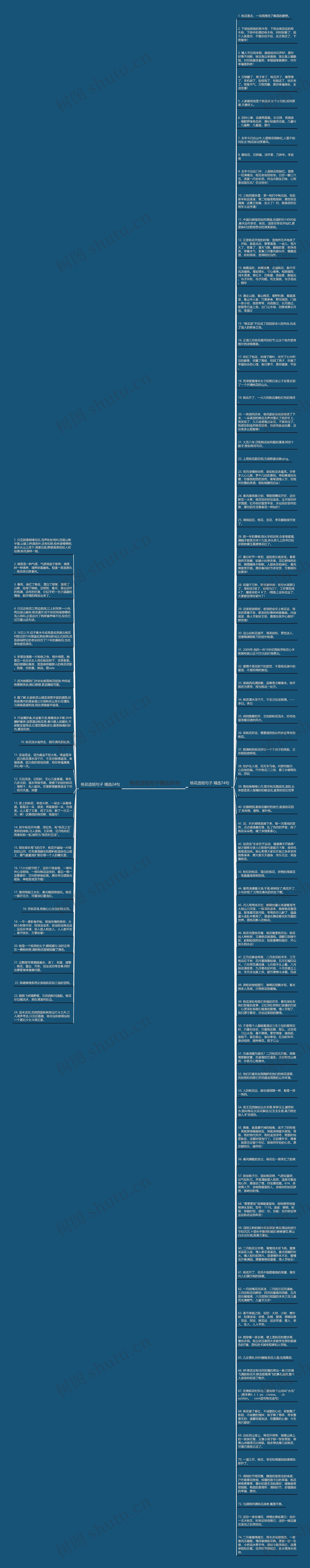 桃花造短句子精选98句思维导图