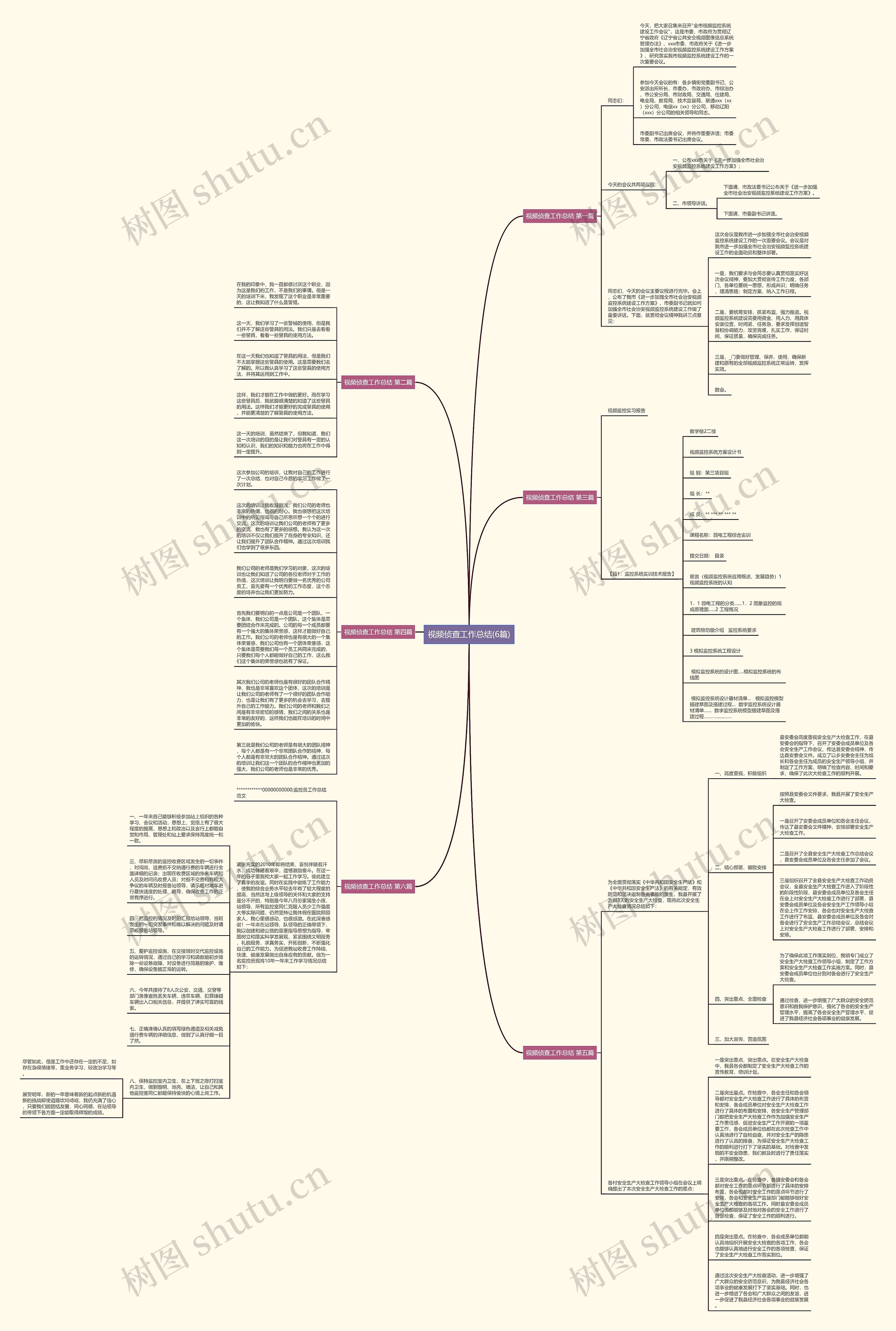 视频侦查工作总结(6篇)思维导图