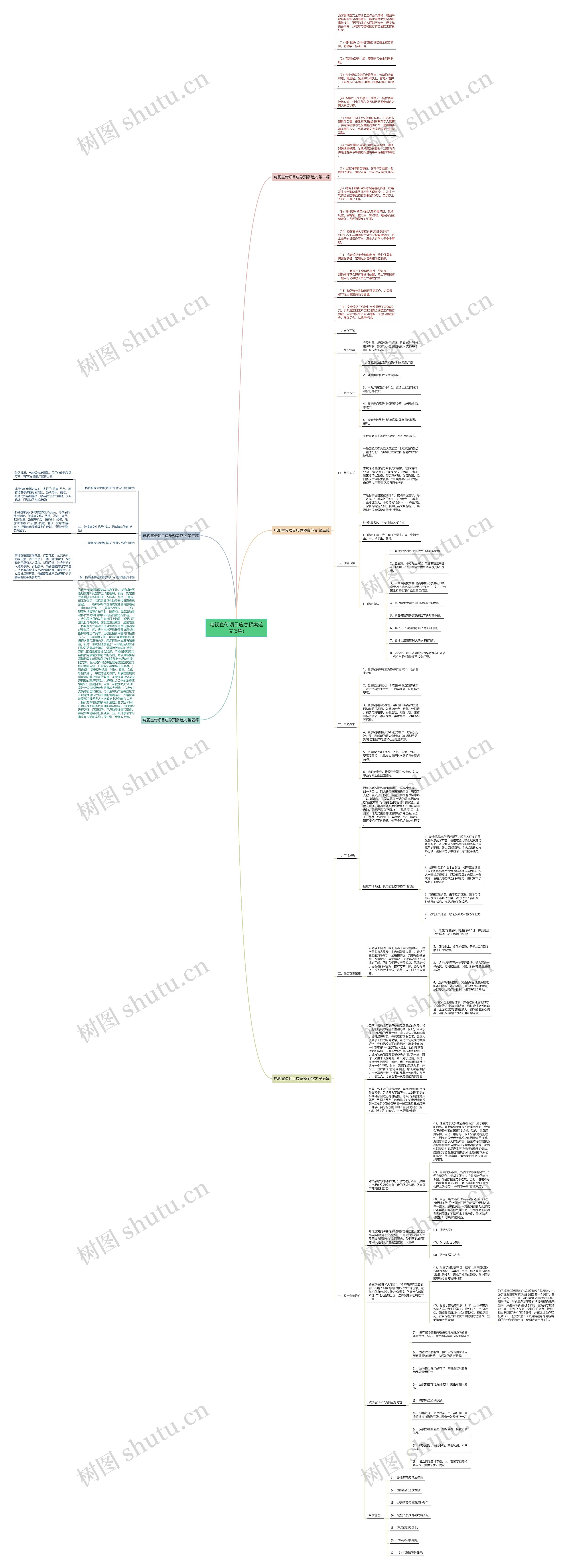 电视宣传项目应急预案范文(5篇)思维导图