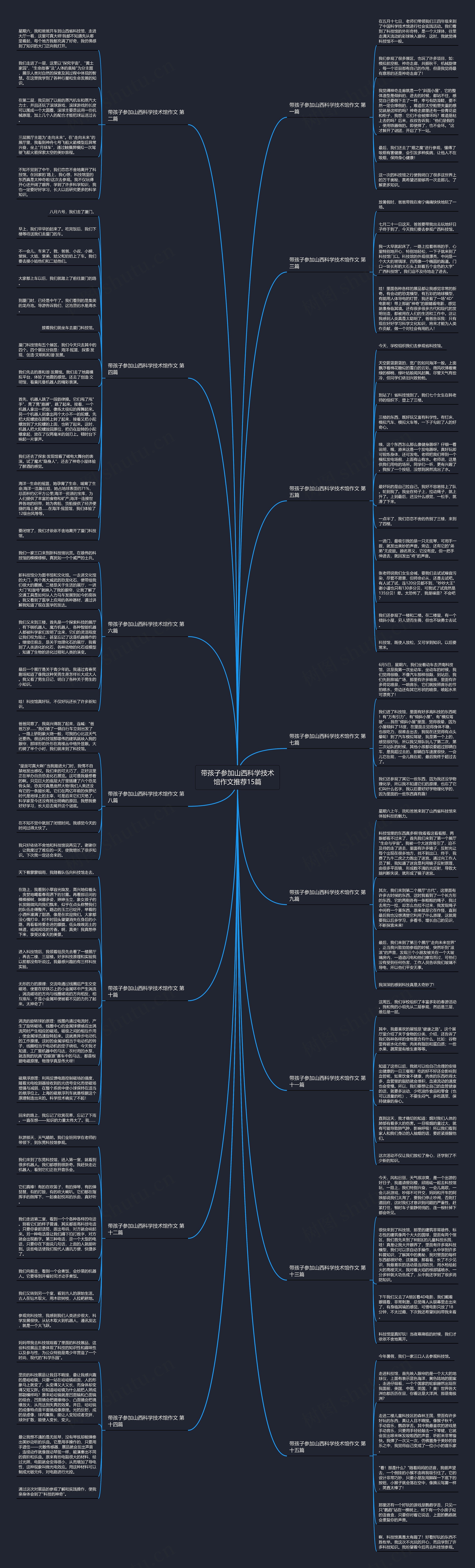 带孩子参加山西科学技术馆作文推荐15篇思维导图