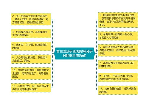 非主流分手说说伤感(分手时的非主流语录)