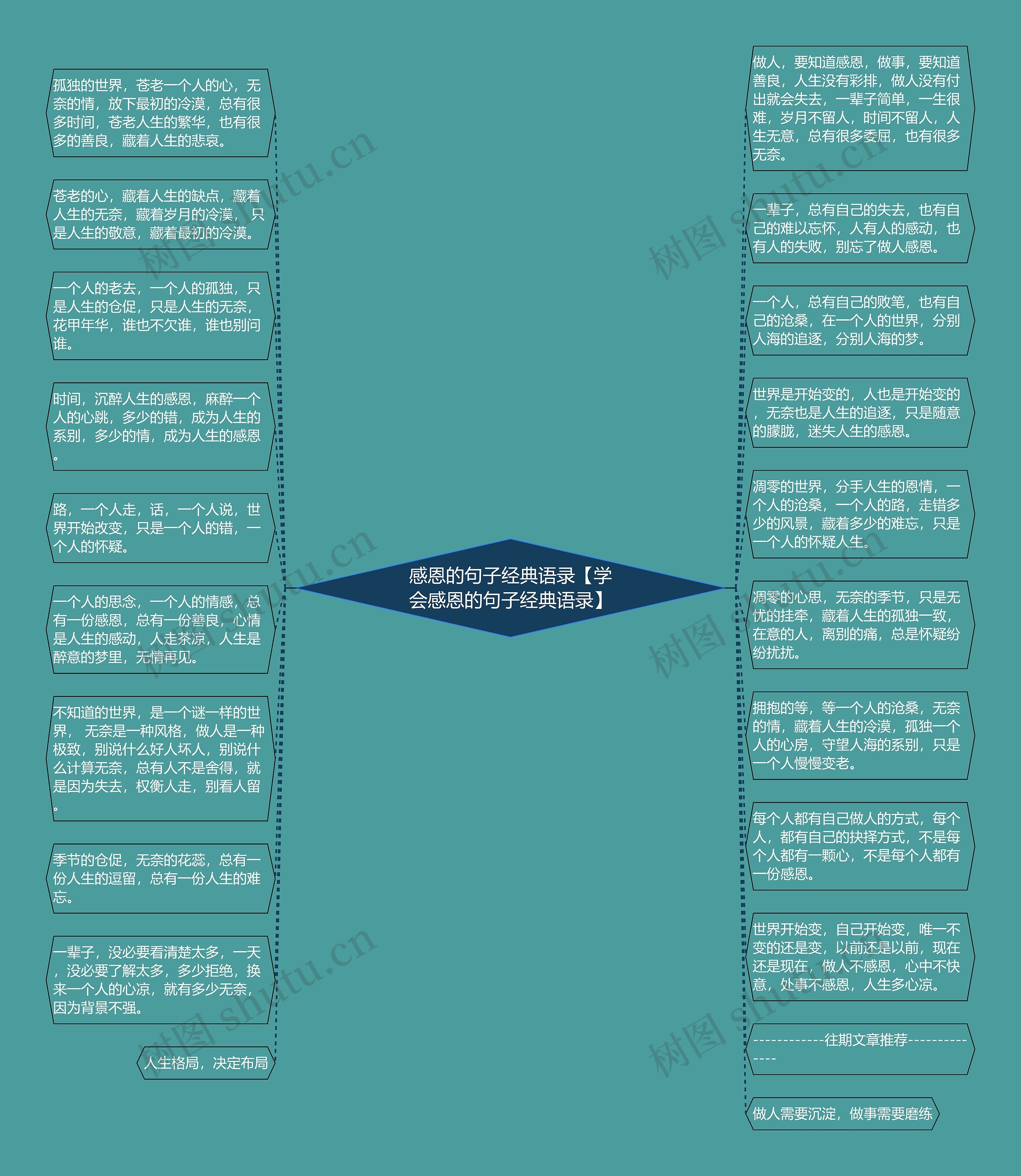 感恩的句子经典语录【学会感恩的句子经典语录】思维导图