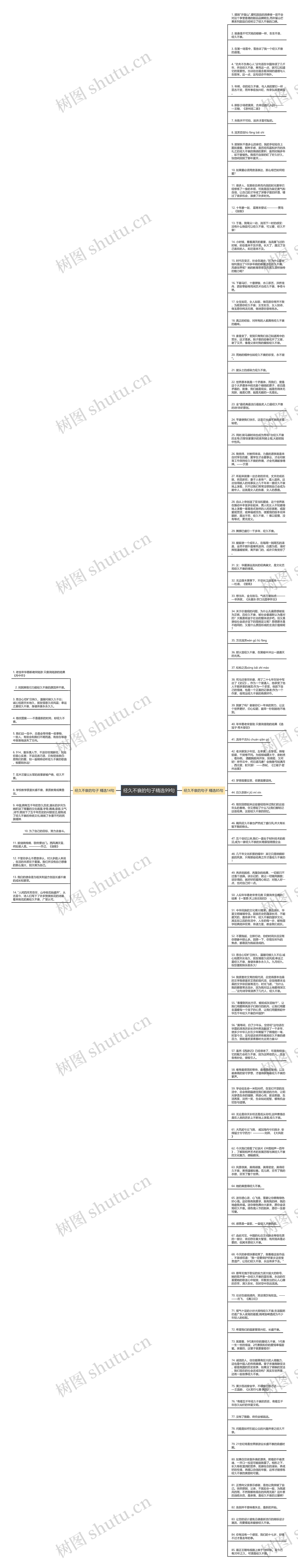 经久不衰的句子精选99句思维导图高清图 经久不衰的句子精选99句思维导图
