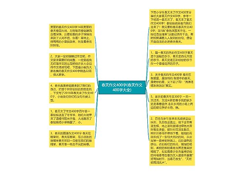 春天作文400字(春天作文400字大全) 春天作文400字(春天作文400字大全)