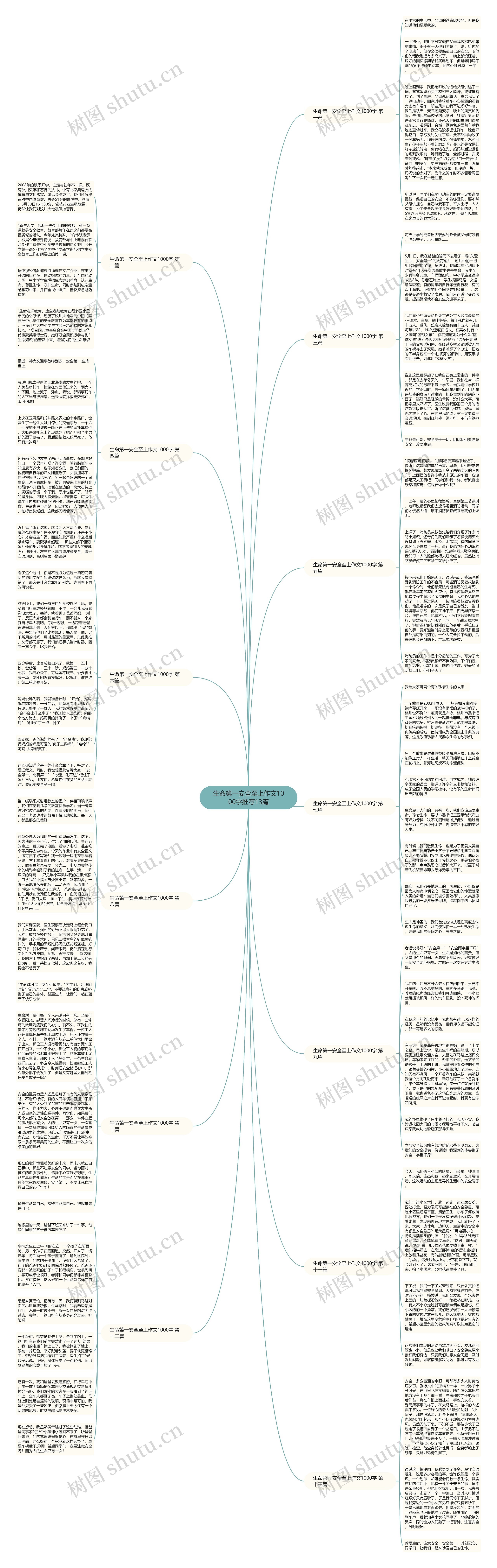 生命第一安全至上作文1000字推荐13篇思维导图
