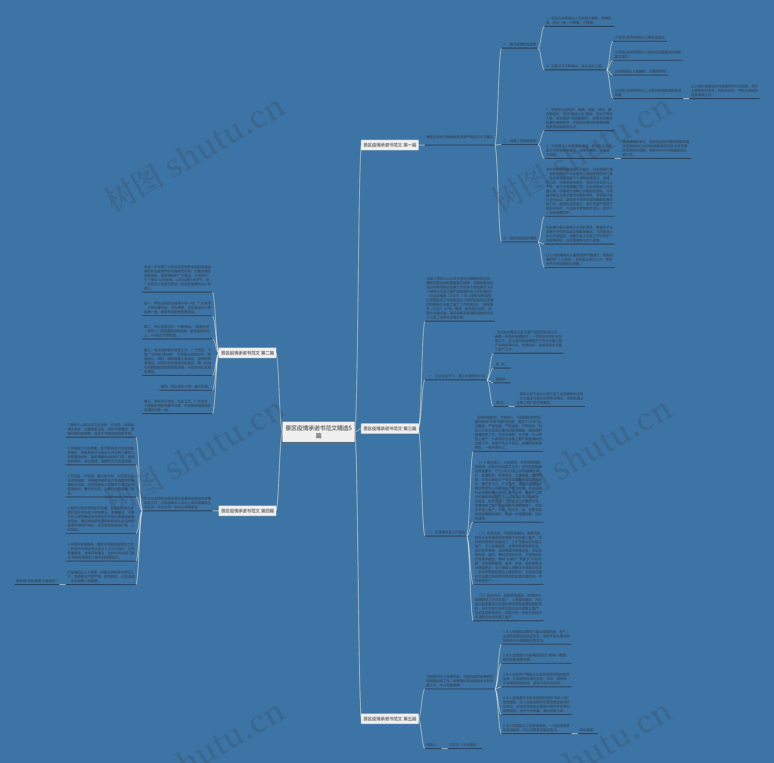 景区疫情承诺书范文精选5篇思维导图